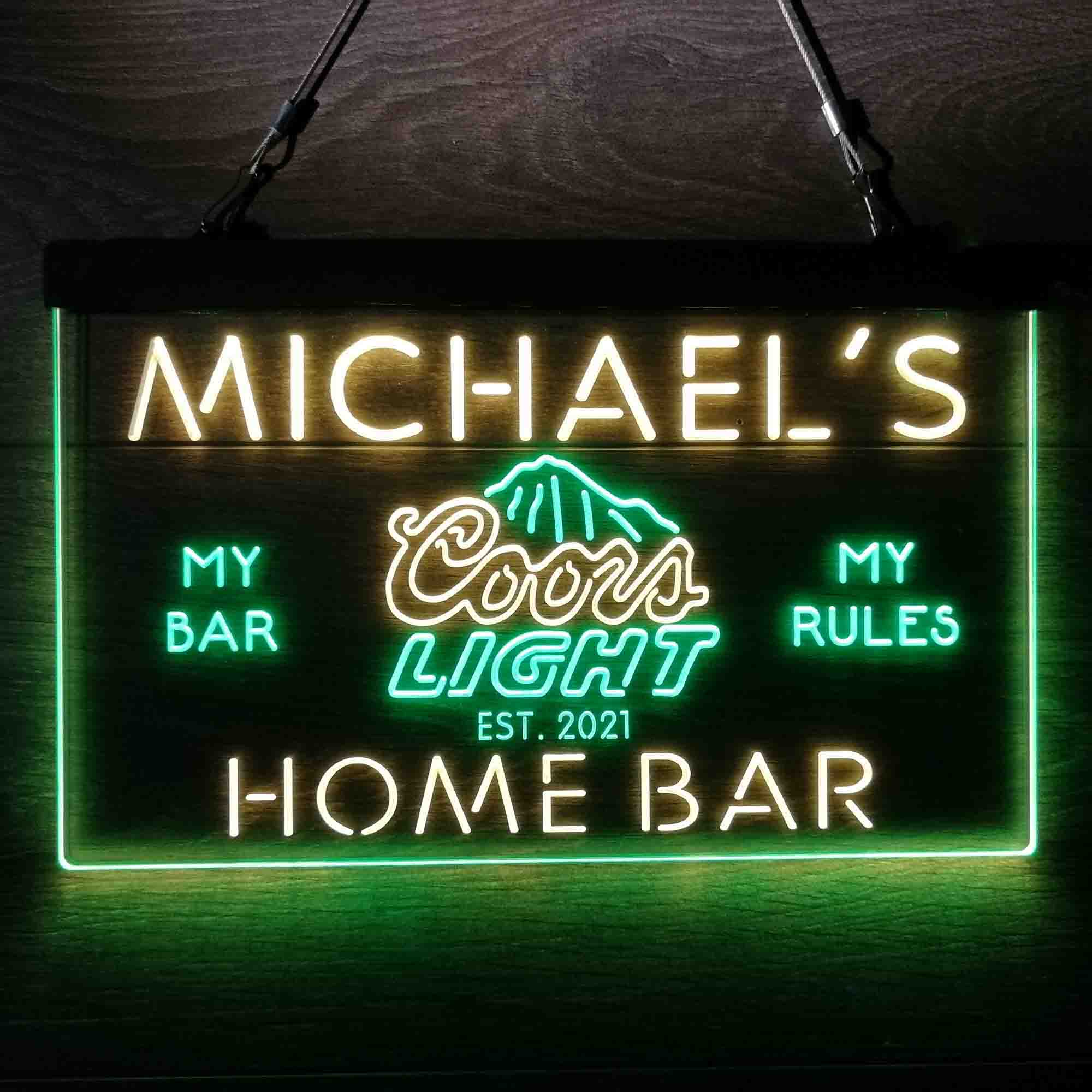 Custom Coors Light Mountain Home Bar Neon LED Sign