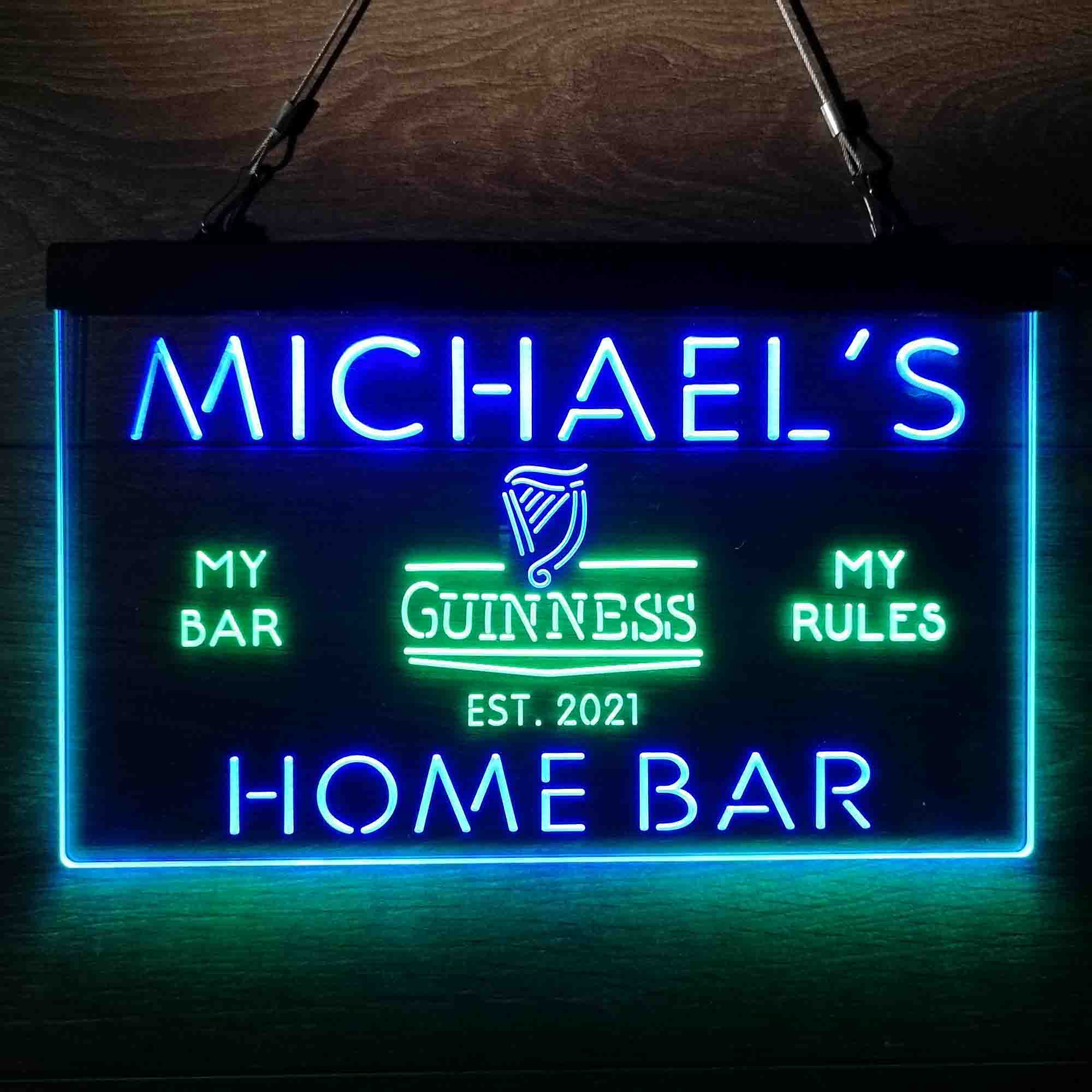 Custom Name Guinness Clasic Beer Bar Home Bar Neon LED Sign