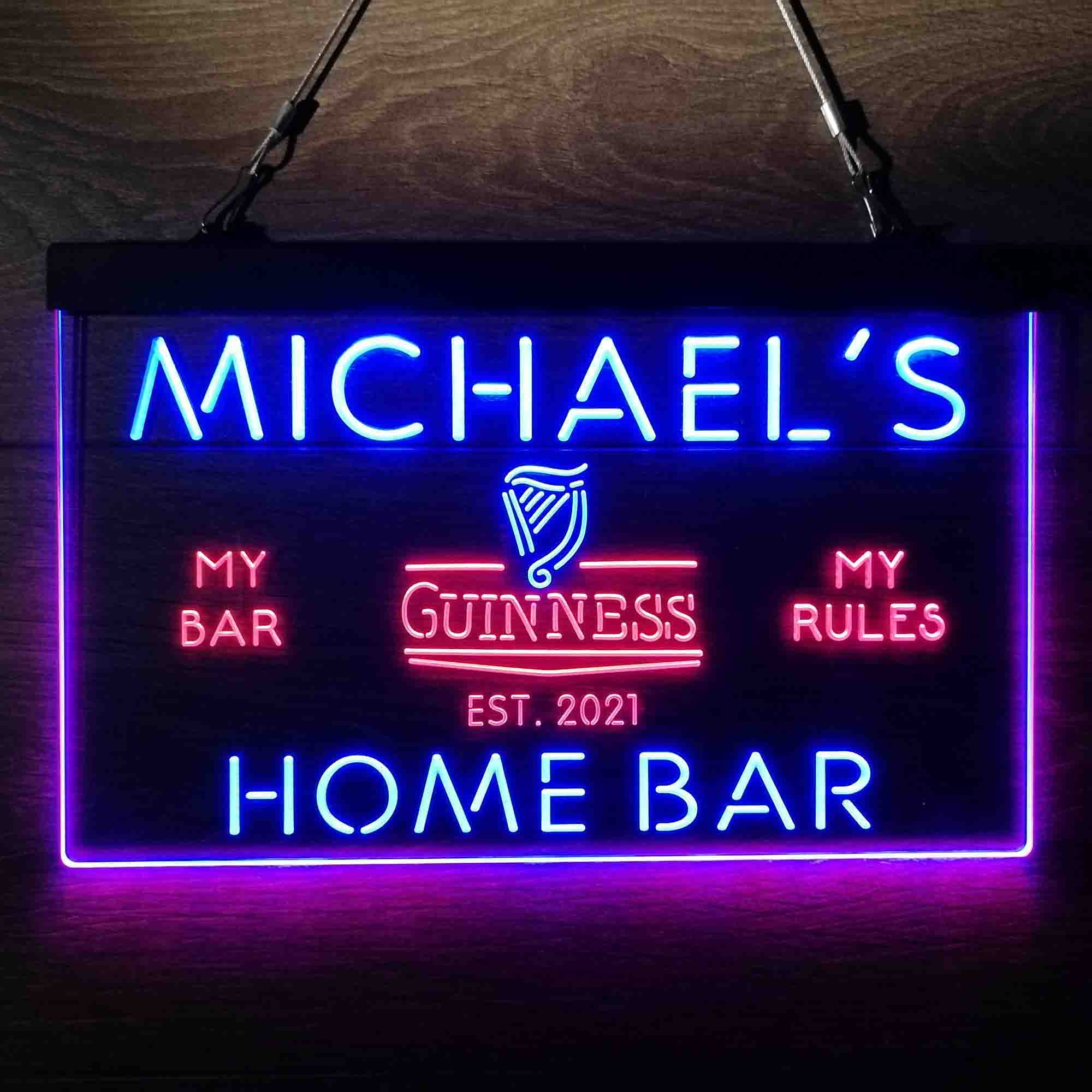 Custom Name Guinness Clasic Beer Bar Home Bar Neon LED Sign