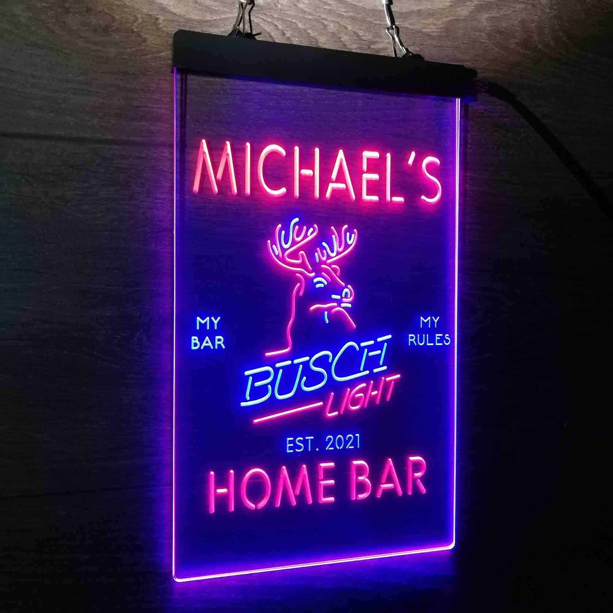 Personalized Busch Lights Beer Deer Bar Home Bar Neon LED Sign