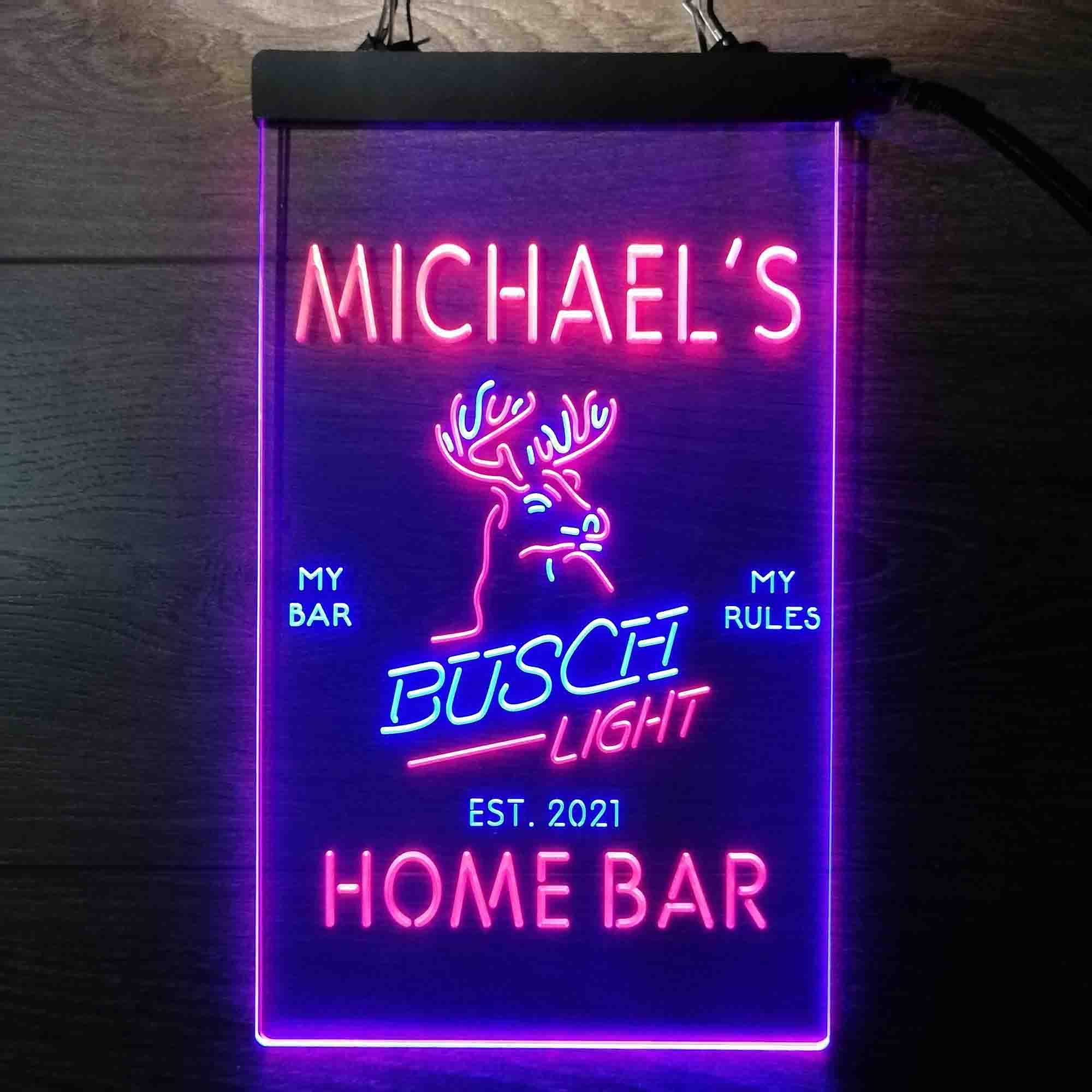 Personalized Busch Lights Beer Deer Bar Home Bar Neon LED Sign