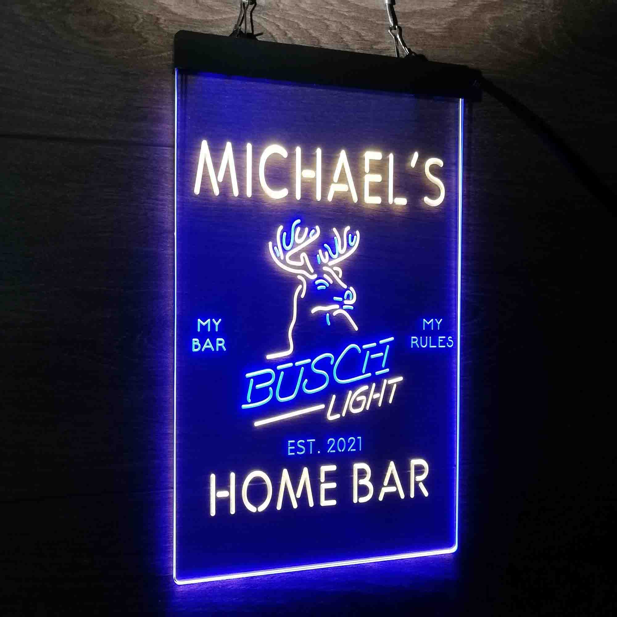 Personalized Busch Lights Beer Deer Bar Home Bar Neon LED Sign