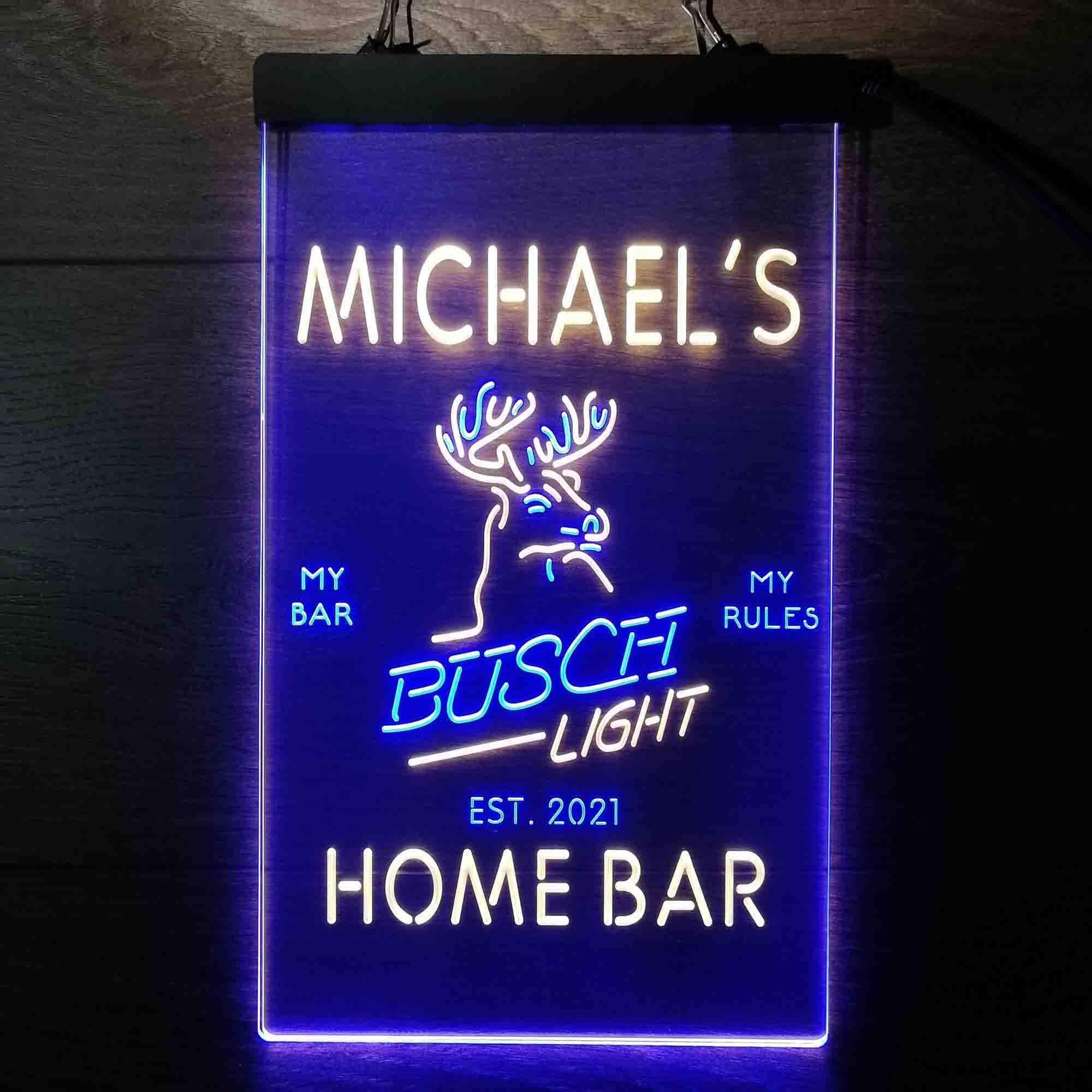 Personalized Busch Lights Beer Deer Bar Home Bar Neon LED Sign