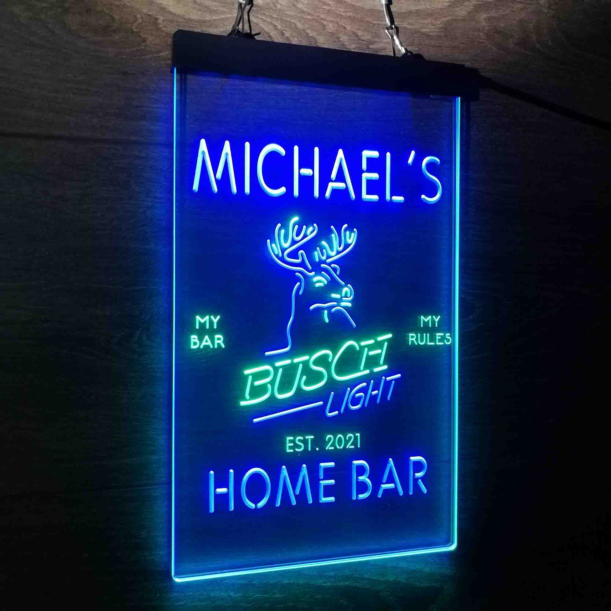 Personalized Busch Lights Beer Deer Bar Home Bar Neon LED Sign