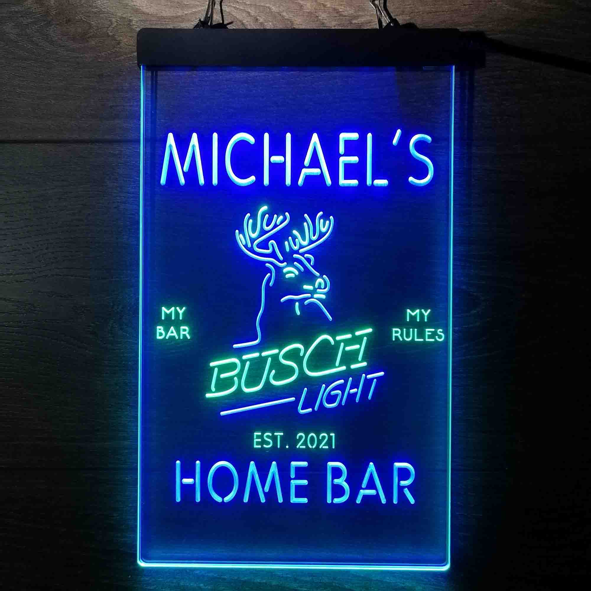 Personalized Busch Lights Beer Deer Bar Home Bar Neon LED Sign