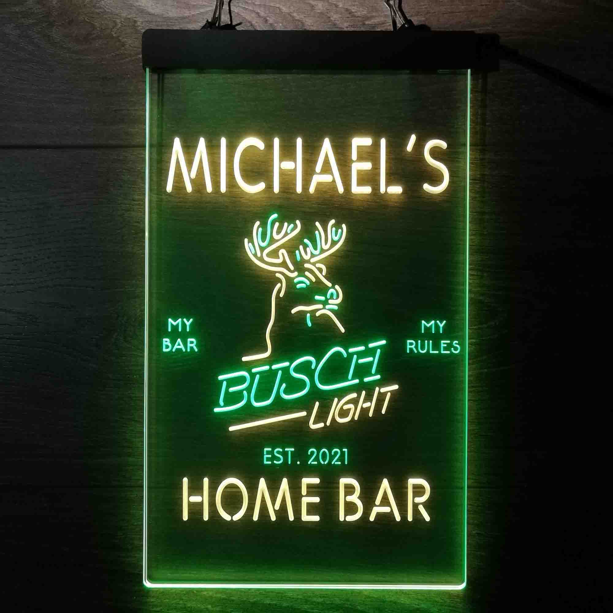 Personalized Busch Lights Beer Deer Bar Home Bar Neon LED Sign