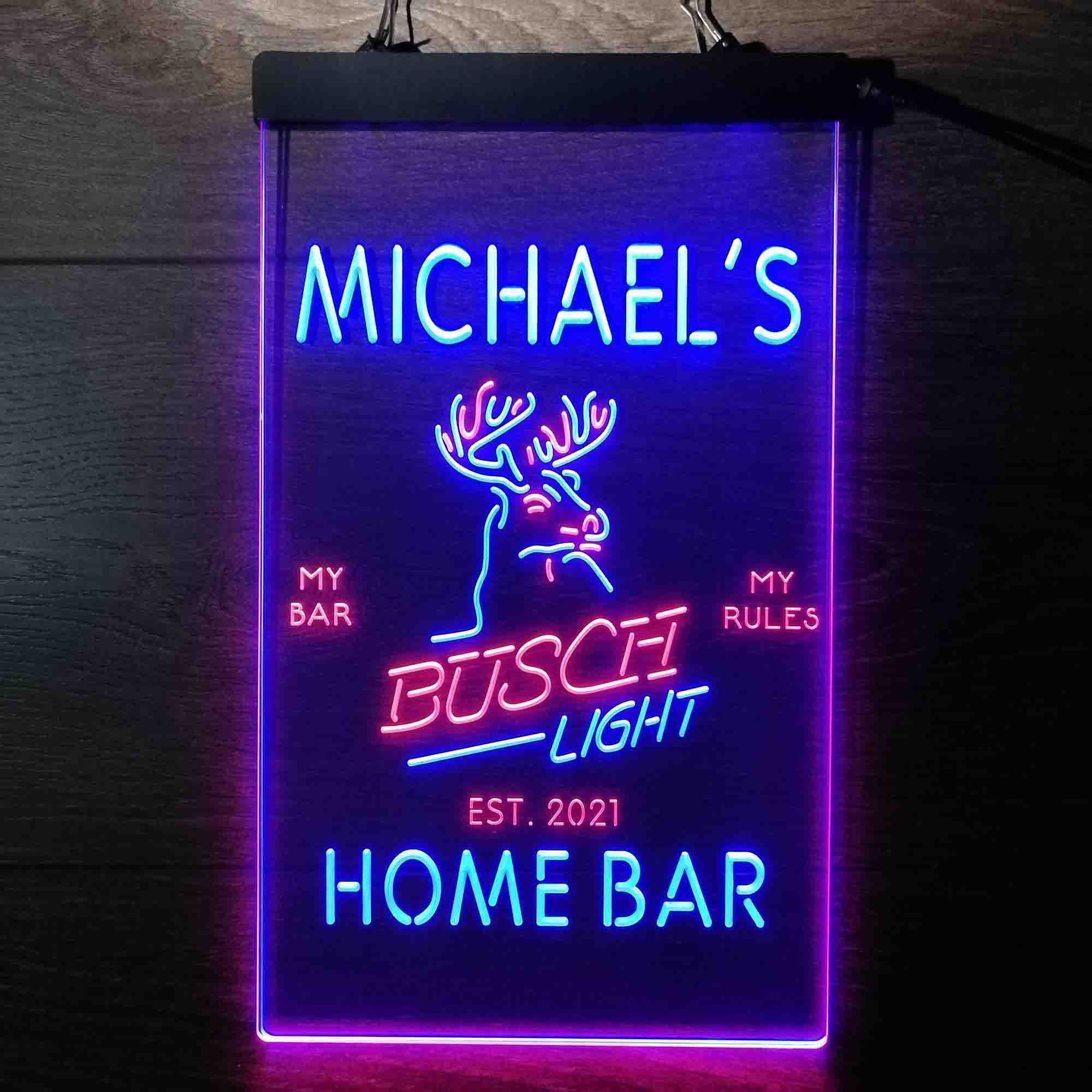 Personalized Busch Lights Beer Deer Bar Home Bar Neon LED Sign