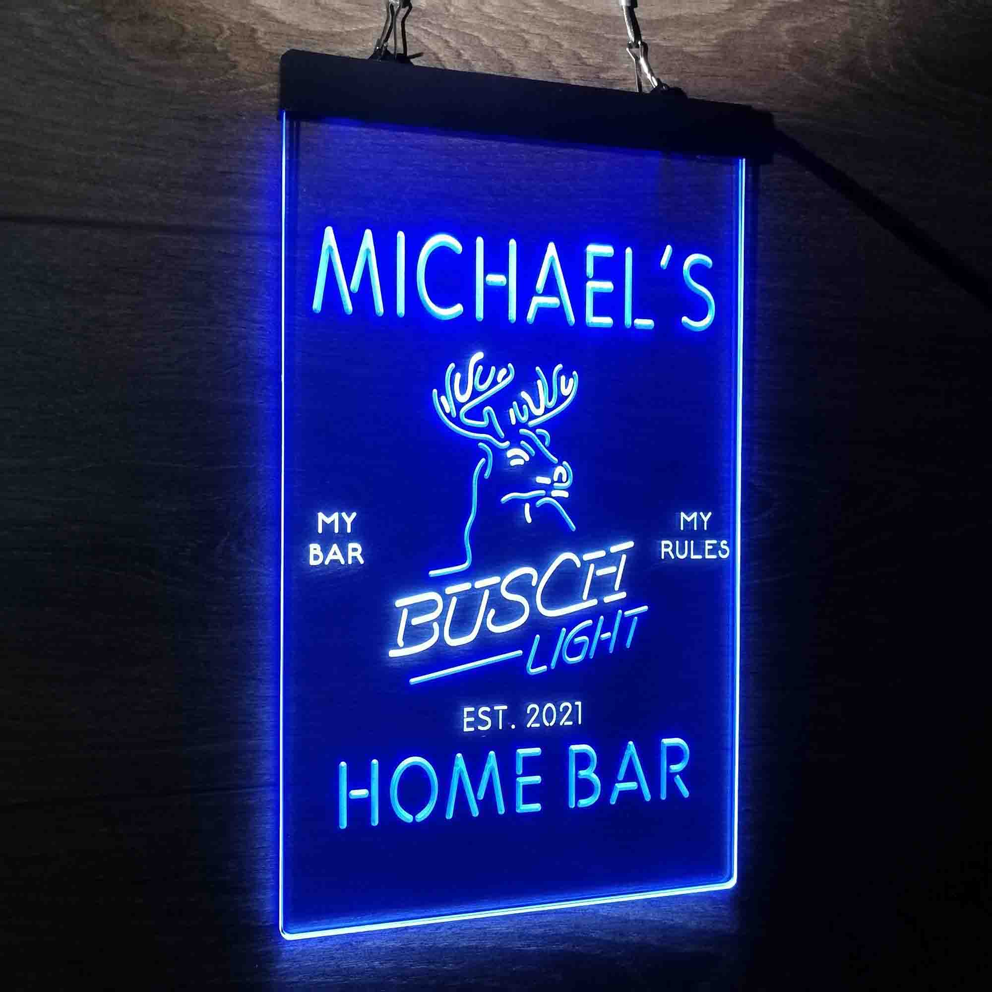 Personalized Busch Lights Beer Deer Bar Home Bar Neon LED Sign