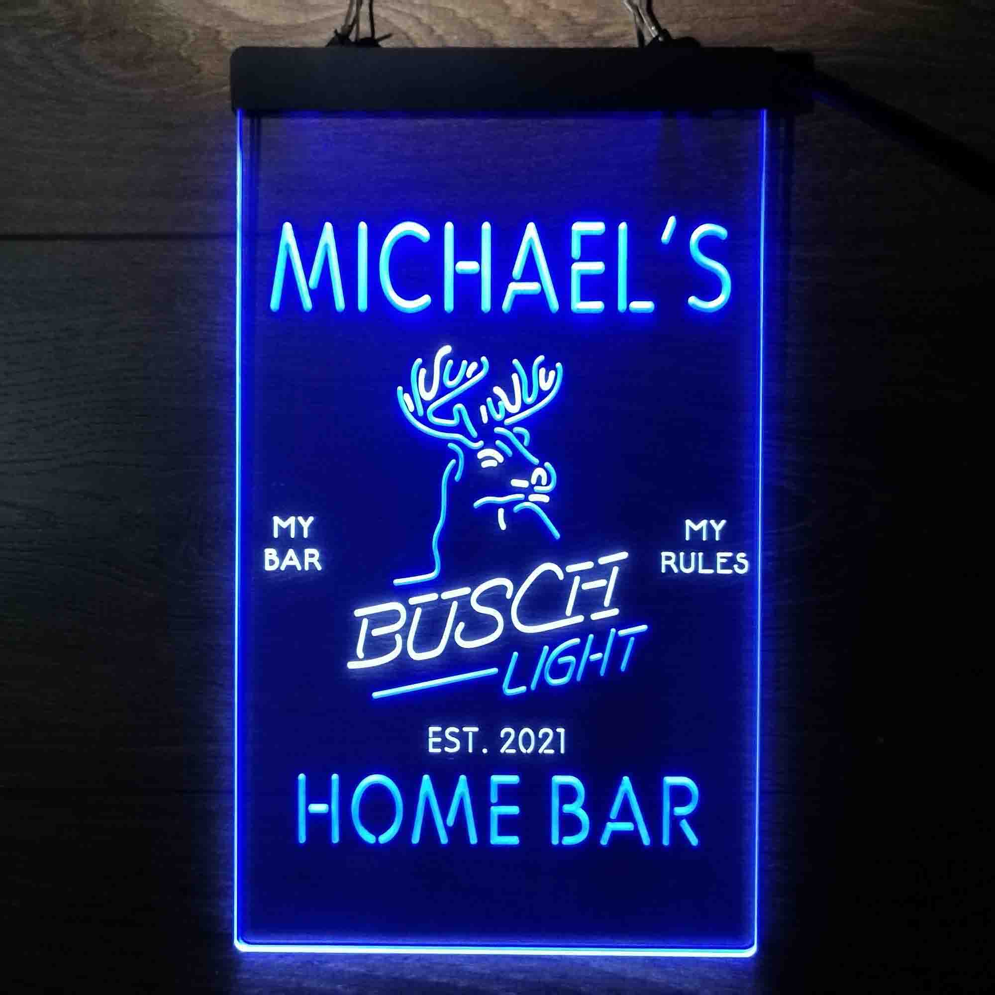 Personalized Busch Lights Beer Deer Bar Home Bar Neon LED Sign