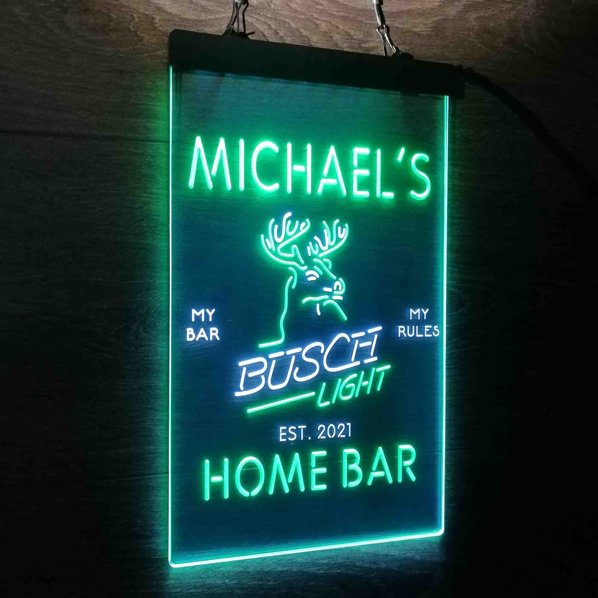 Personalized Busch Lights Beer Deer Bar Home Bar Neon LED Sign