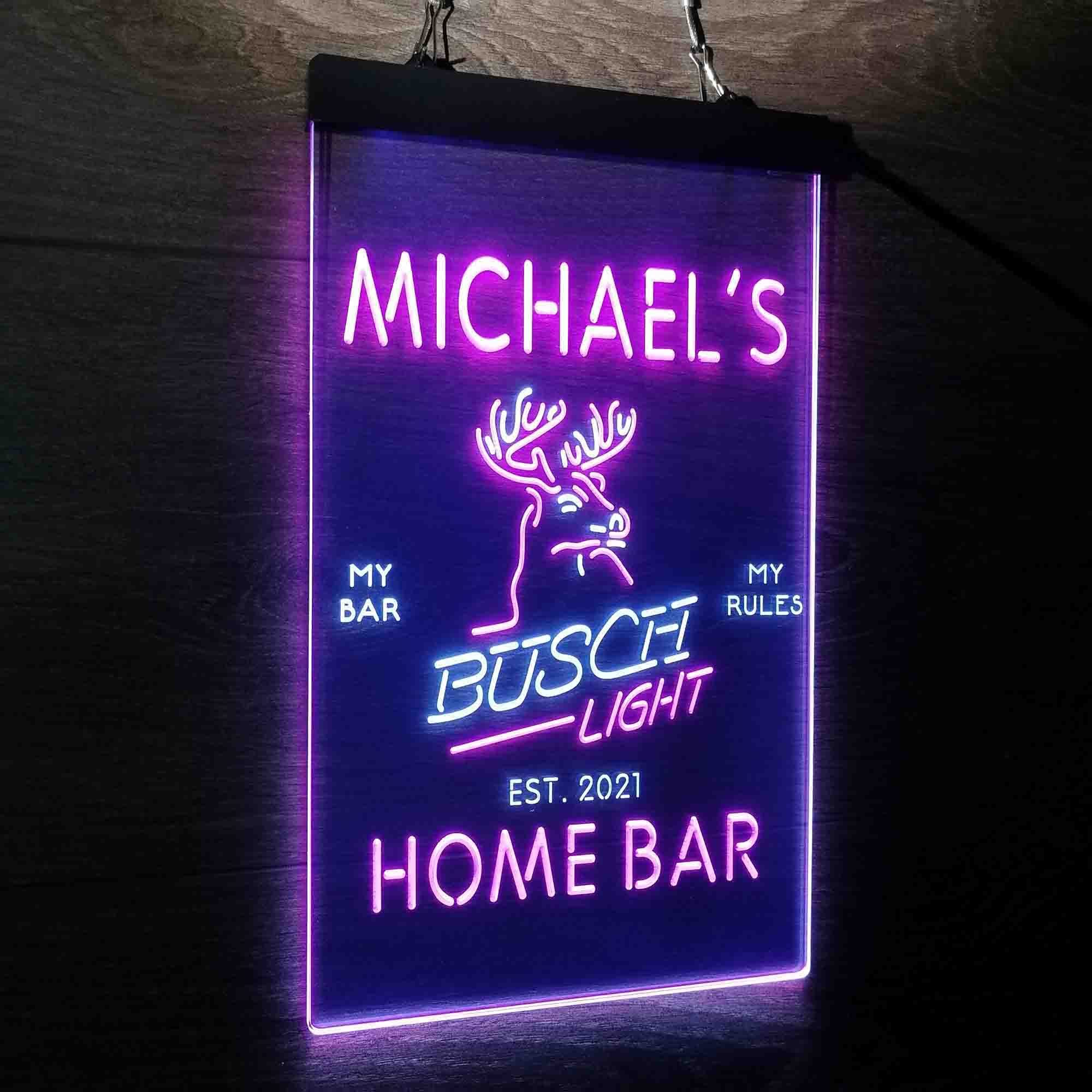 Personalized Busch Lights Beer Deer Bar Home Bar Neon LED Sign