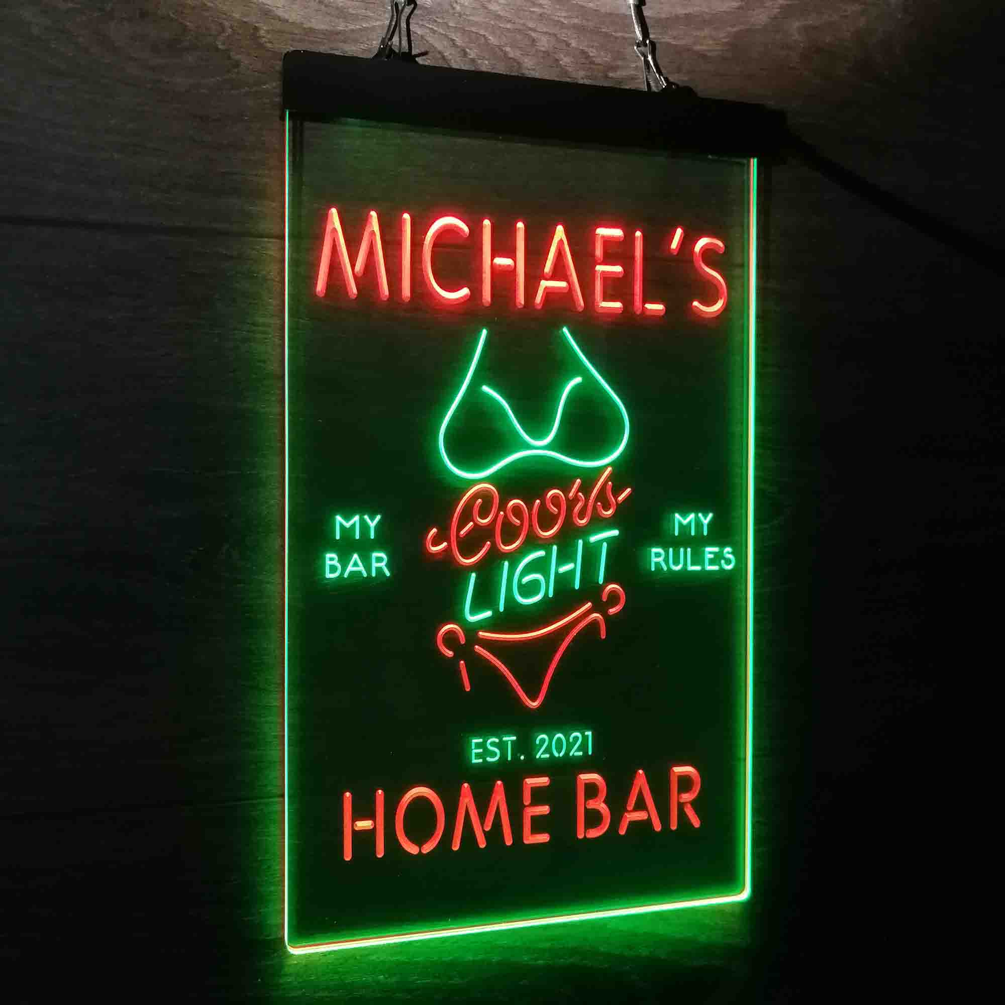 Coors light bikini store neon sign