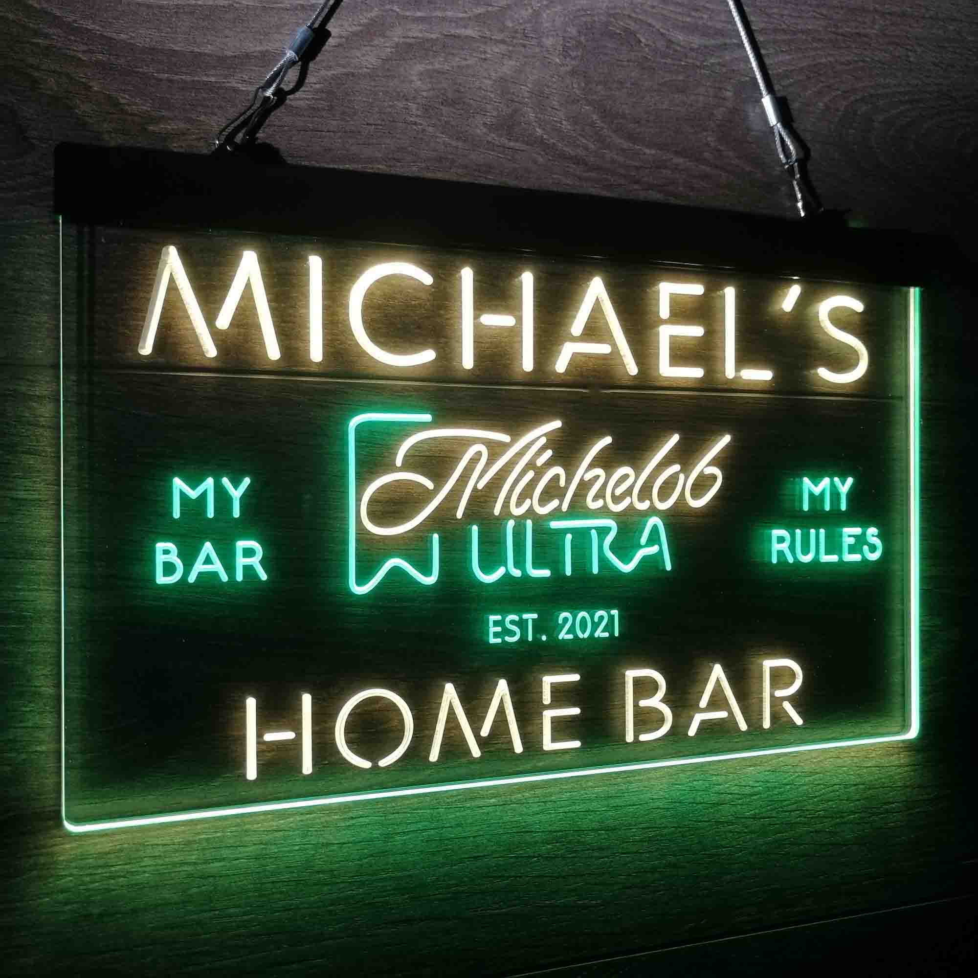 Michelob Ultra Superior Light Beer Personalized Neon Sign