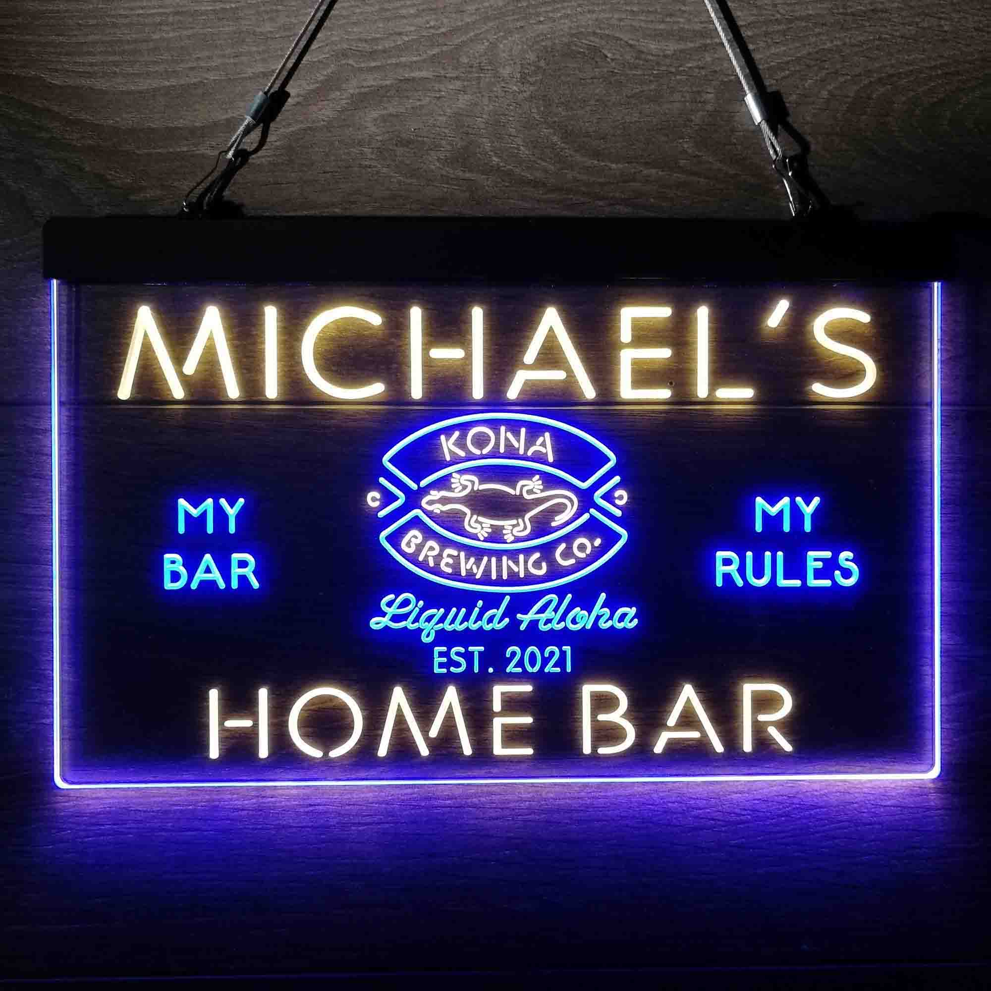 Custom Name Kona Brewing Company Beer Home Bar Neon LED Sign