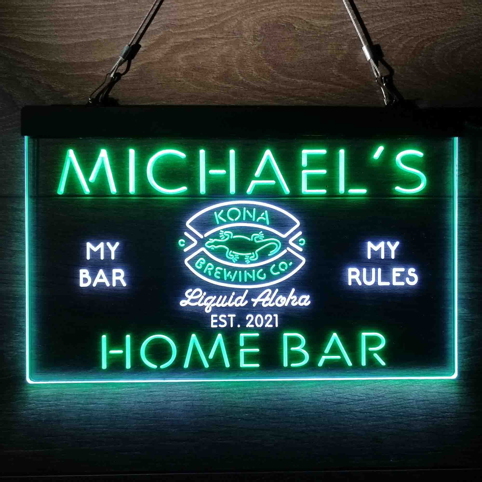 Custom Name Kona Brewing Company Beer Home Bar Neon LED Sign