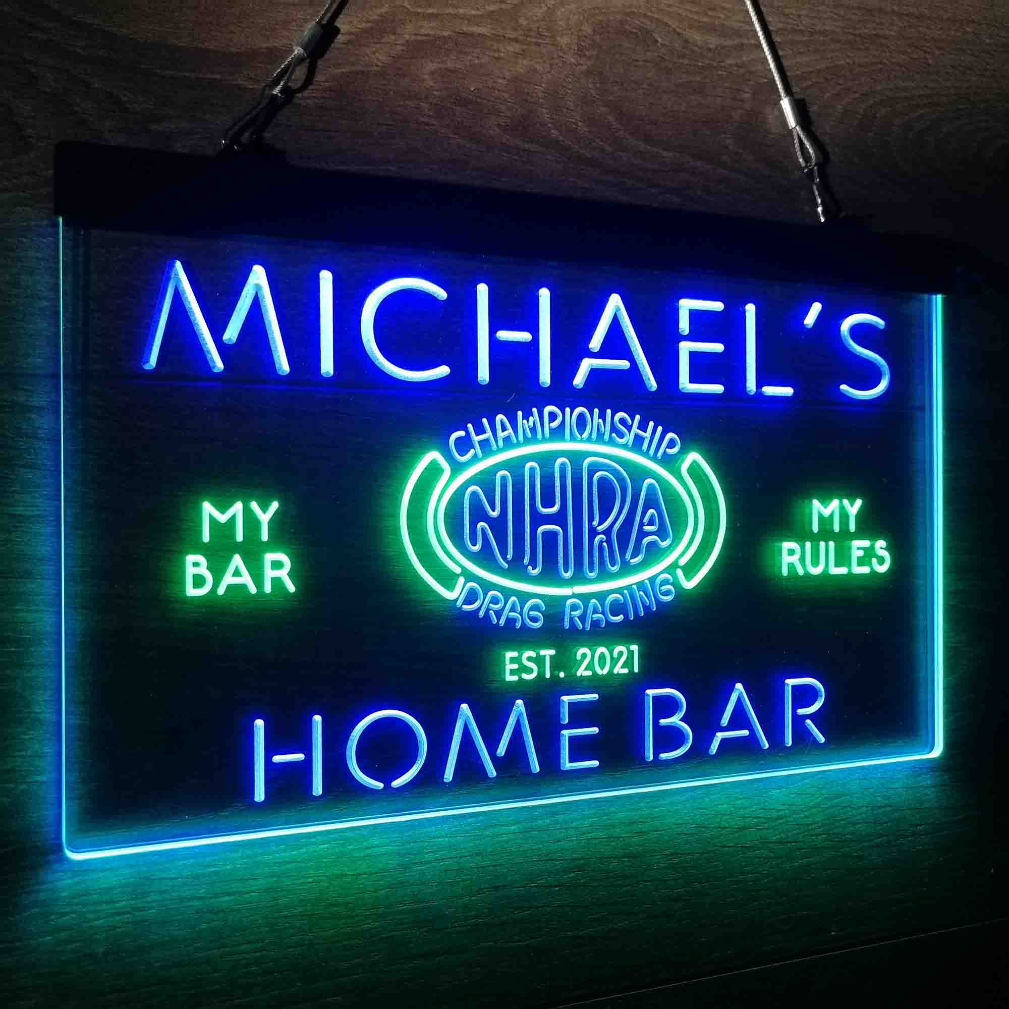 Custom Name Racing Home Bar Neon LED Sign