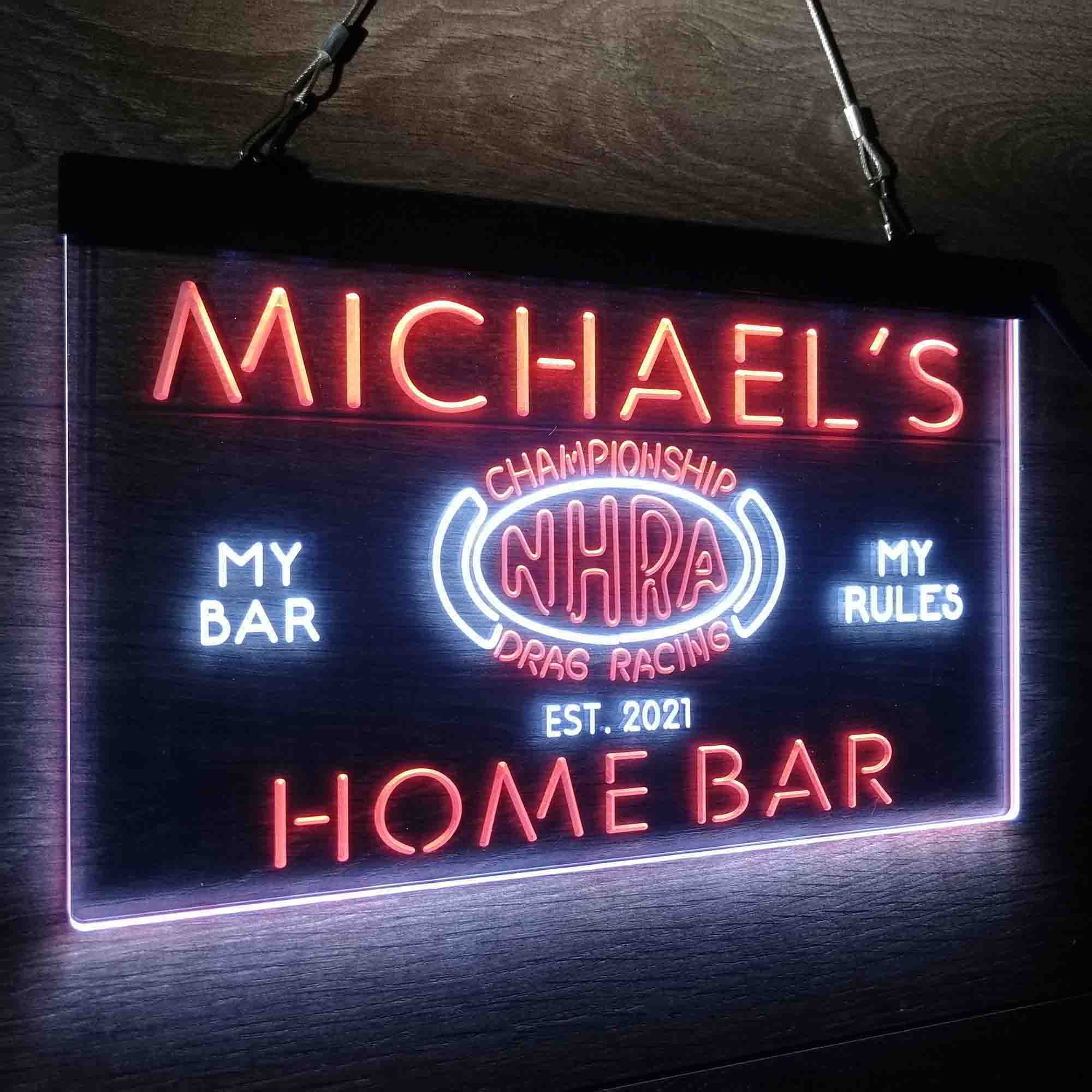 Custom Racing Wall Signs Light Racing Personalized Neon Sign