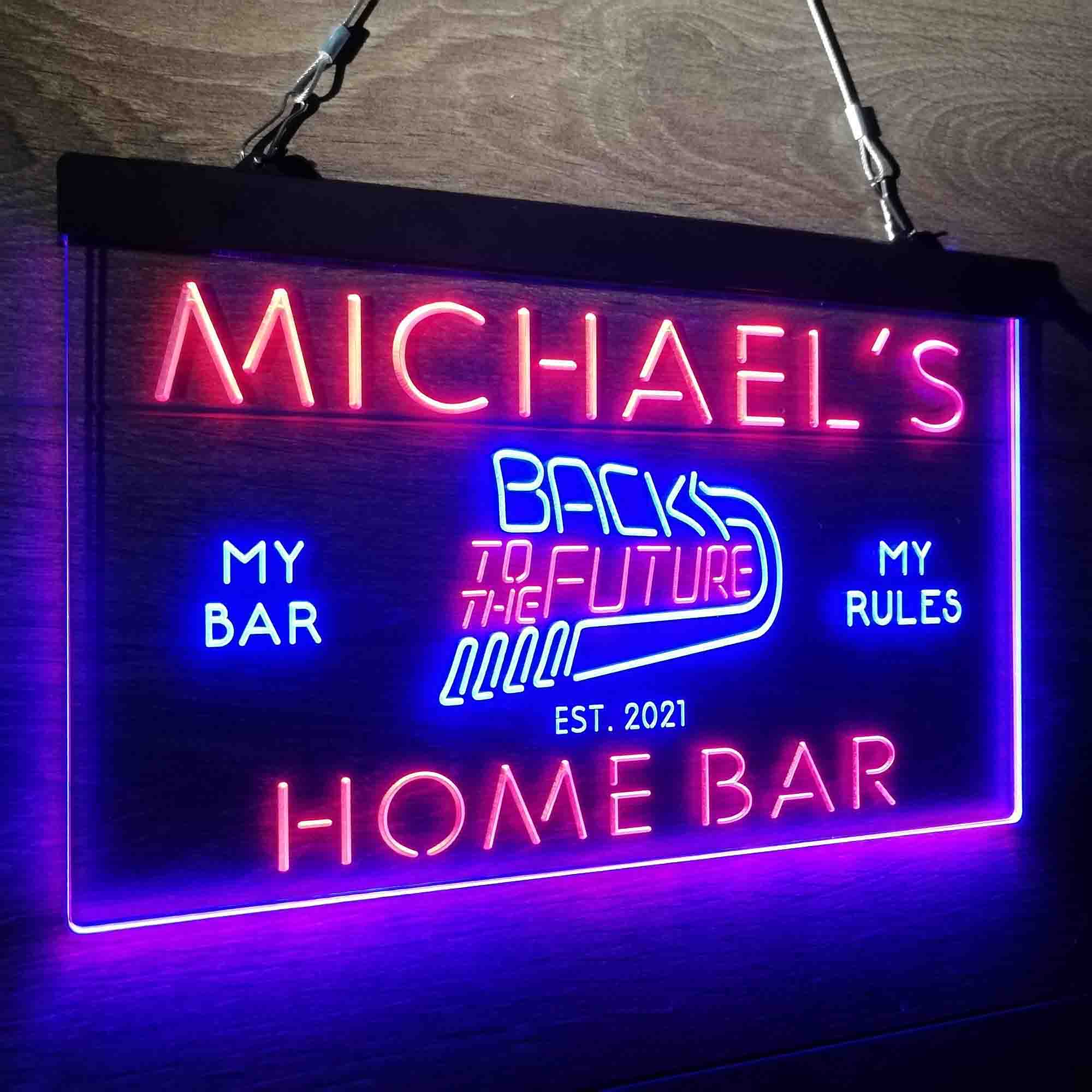 Custom Name Back to The Future Home Theater Home Bar Neon LED Sign