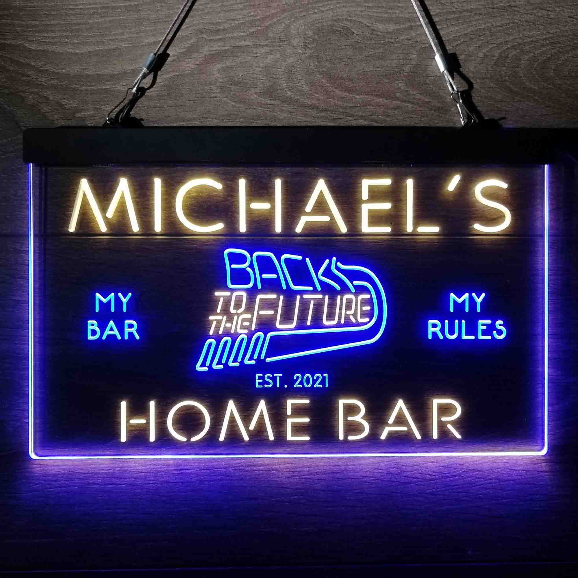 Custom Name Back to The Future Home Theater Home Bar Neon LED Sign