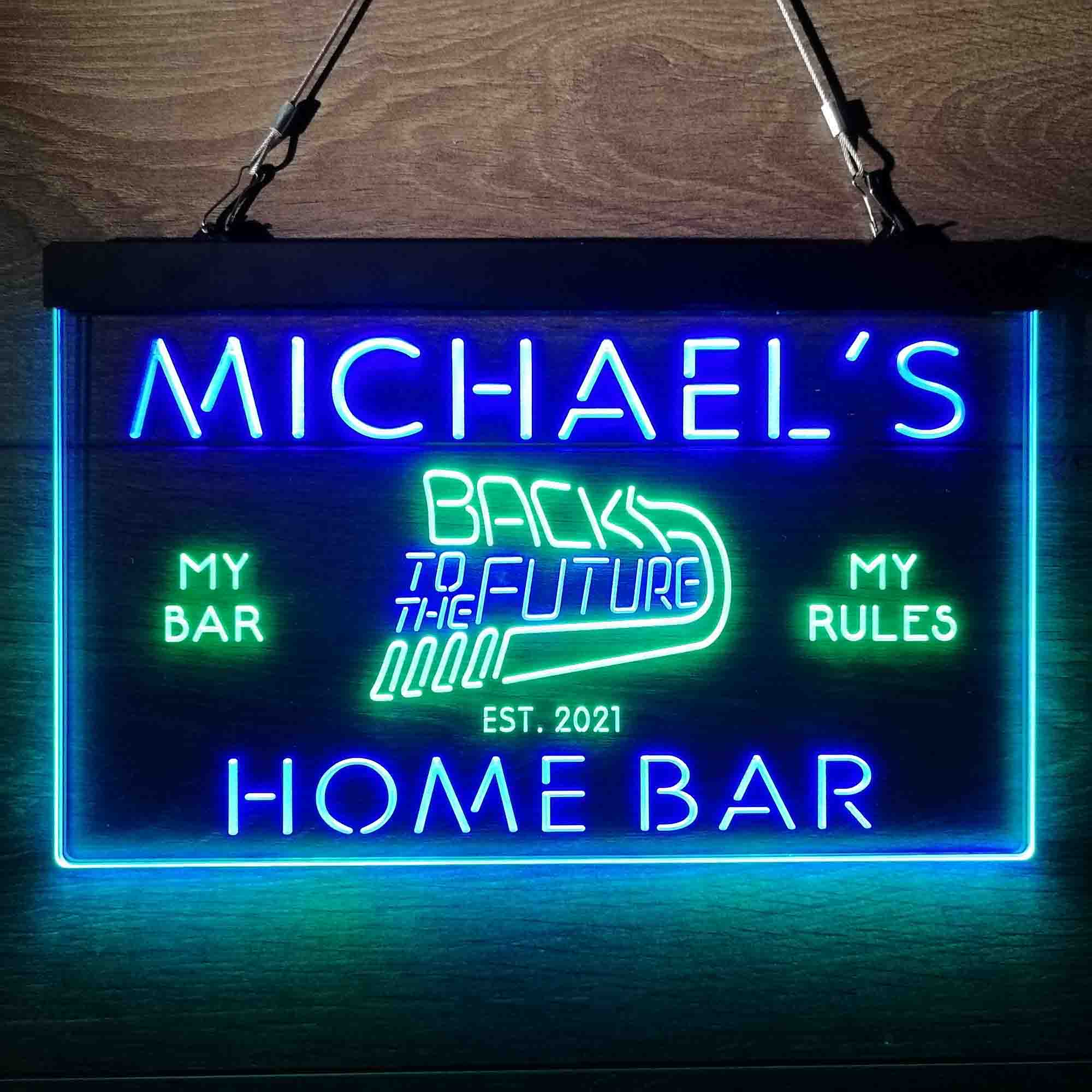 Custom Name Back to The Future Home Theater Home Bar Neon LED Sign