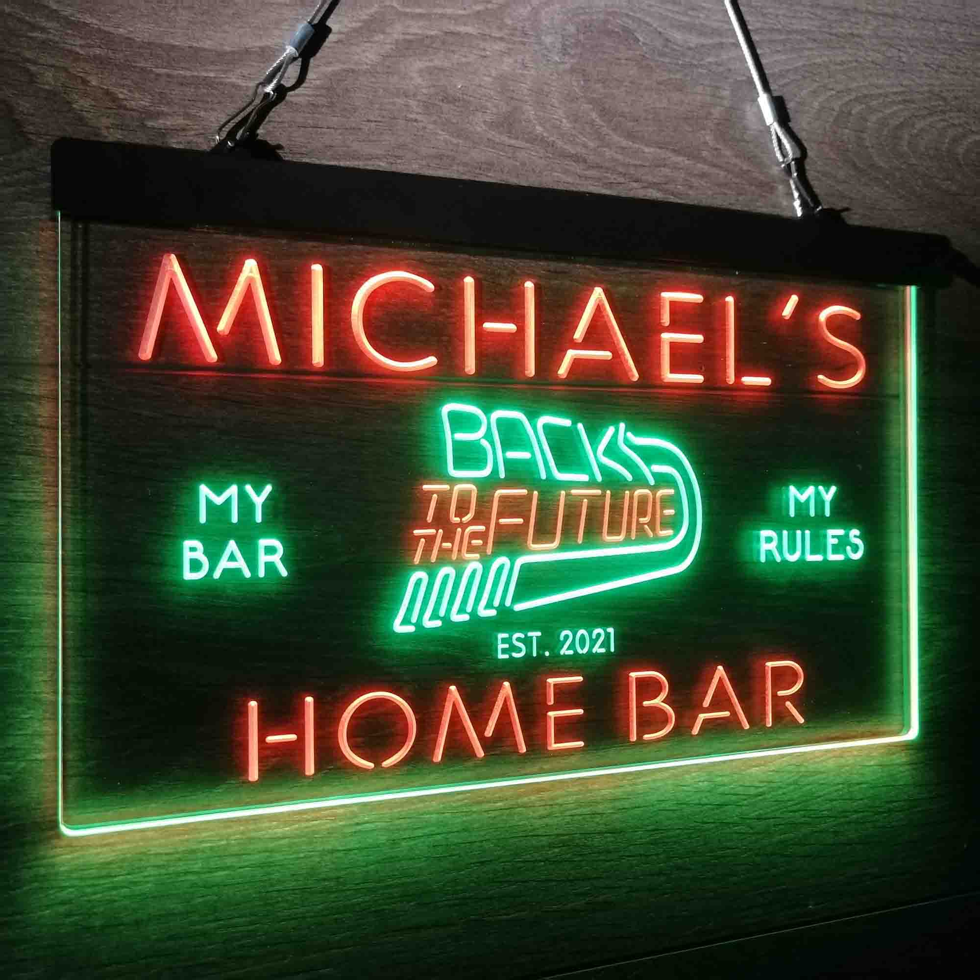 Custom Name Back to The Future Home Theater Home Bar Neon LED Sign