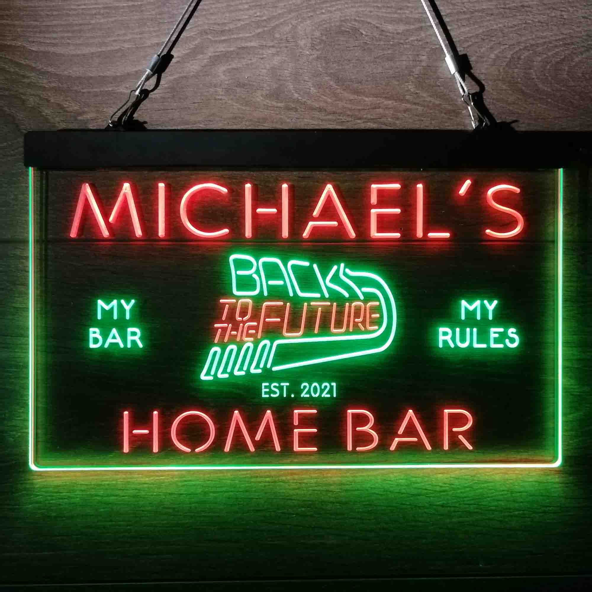 Custom Name Back to The Future Home Theater Home Bar Neon LED Sign