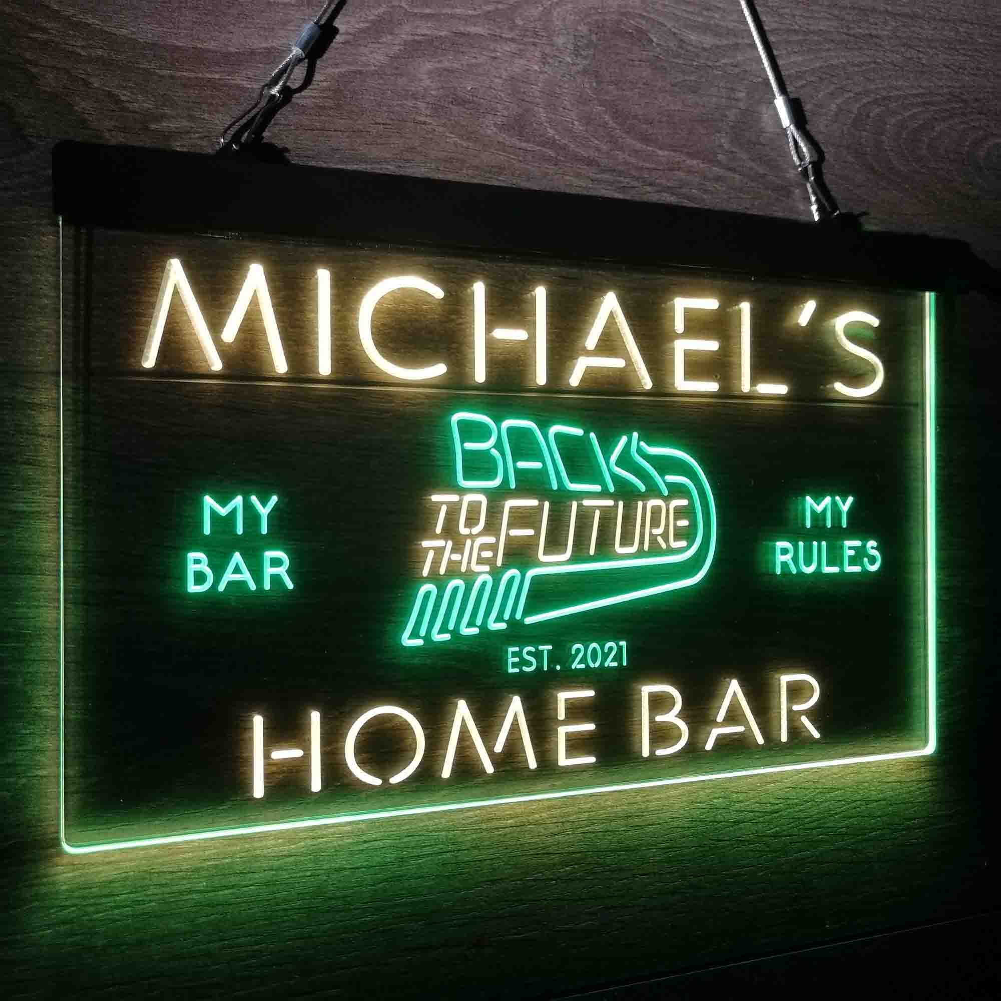 Custom Name Back to The Future Home Theater Home Bar Neon LED Sign