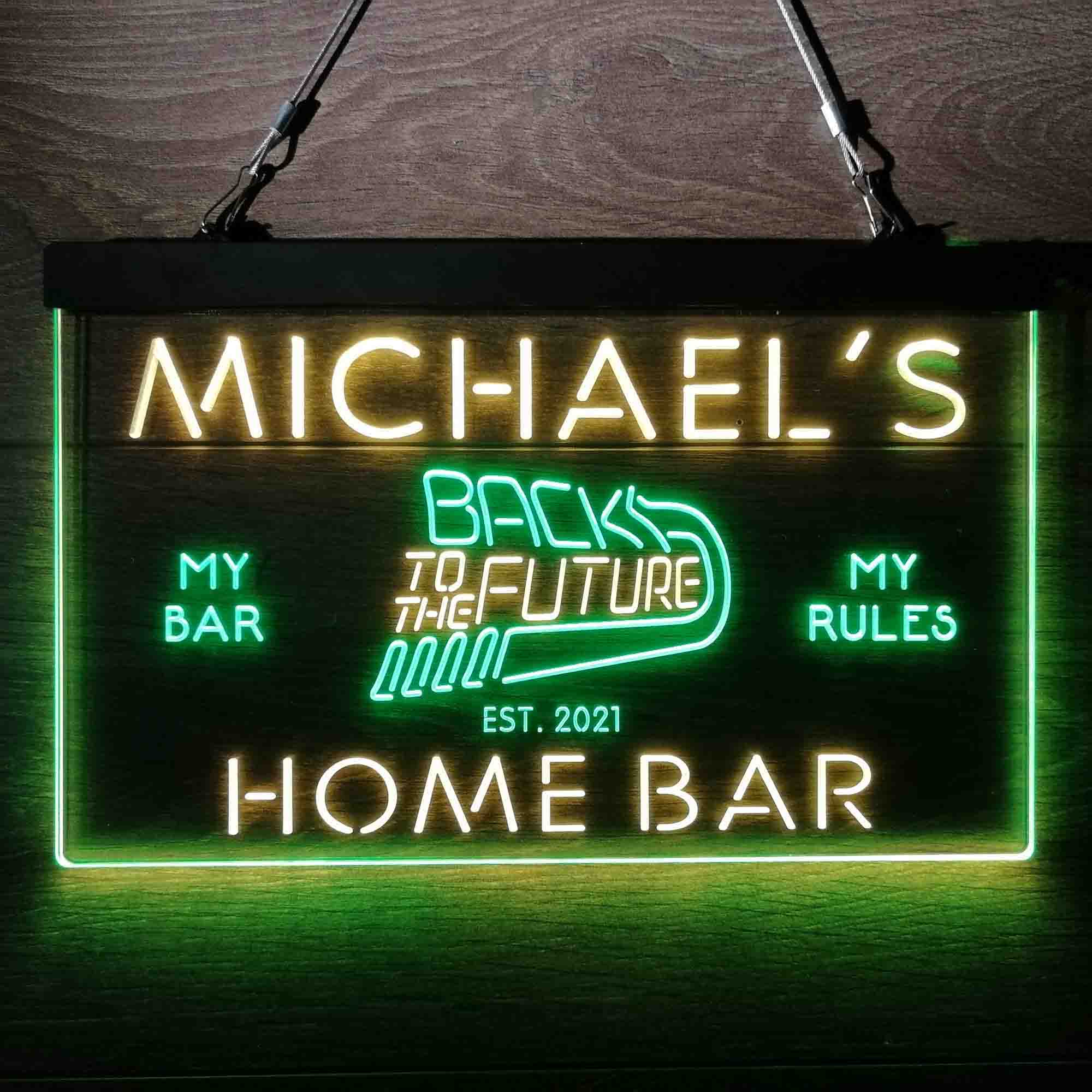 Custom Name Back to The Future Home Theater Home Bar Neon LED Sign