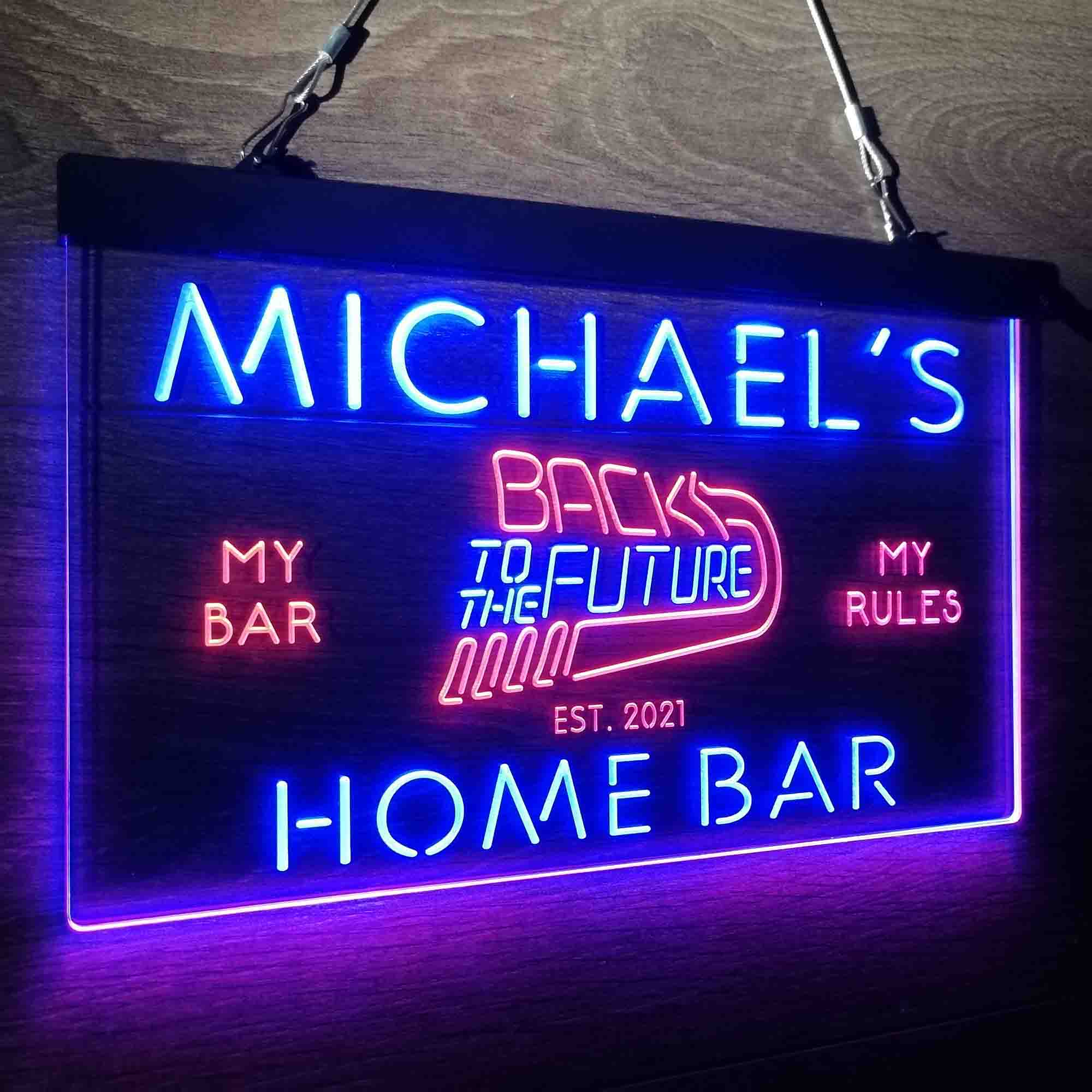 Custom Name Back to The Future Home Theater Home Bar Neon LED Sign