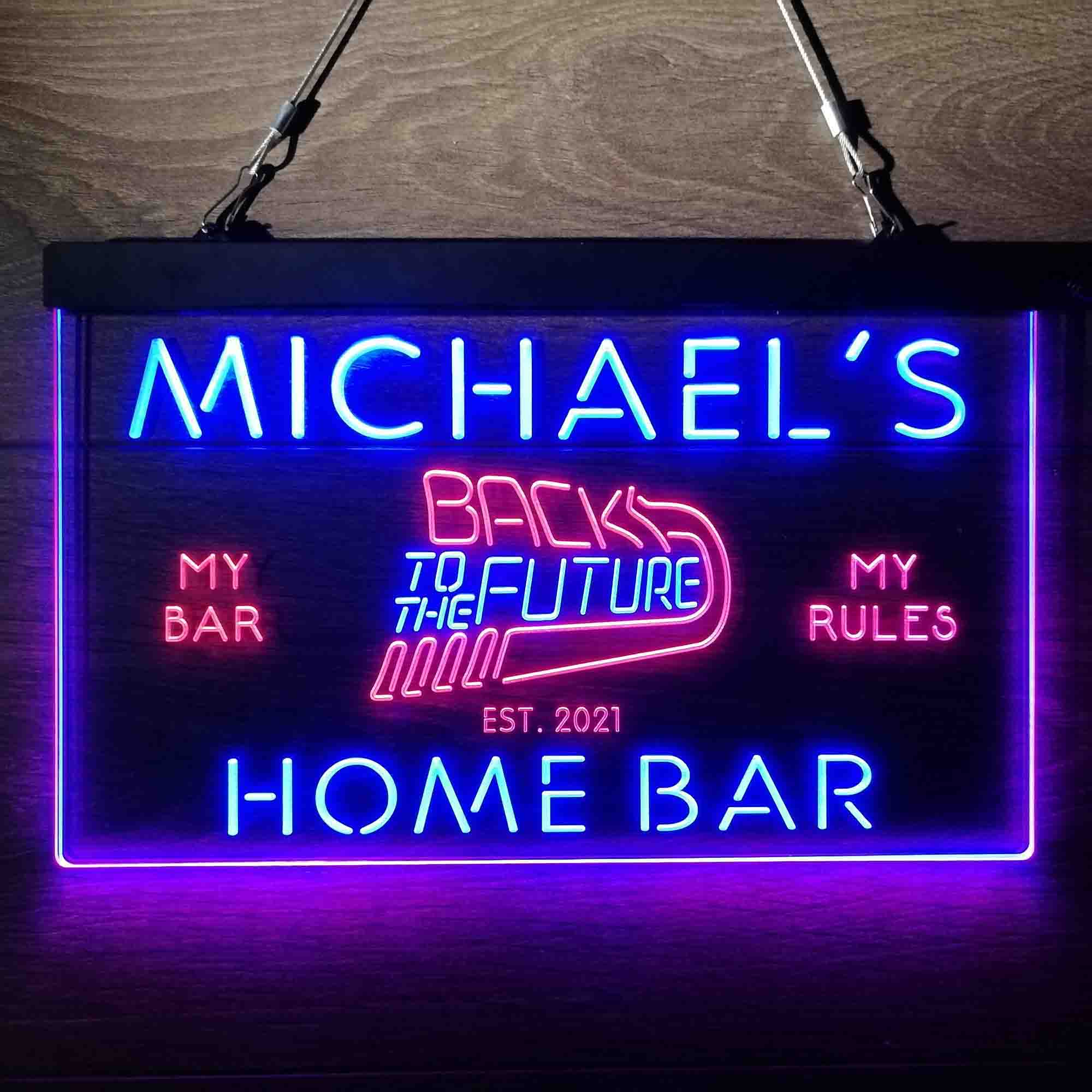 Custom Name Back to The Future Home Theater Home Bar Neon LED Sign