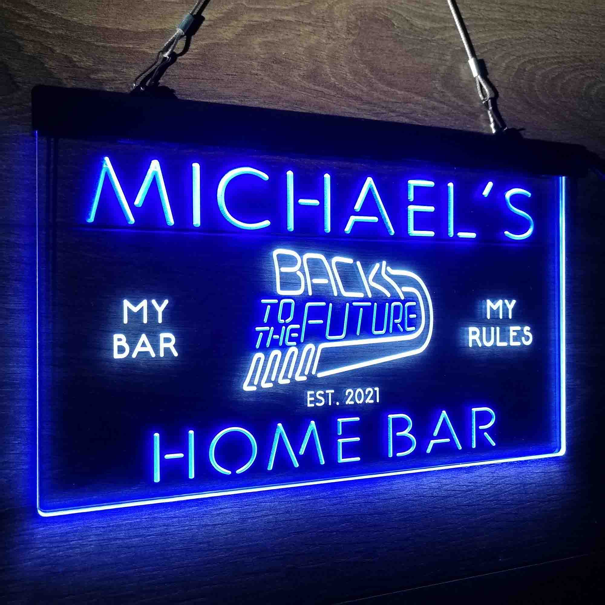 Custom Name Back to The Future Home Theater Home Bar Neon LED Sign