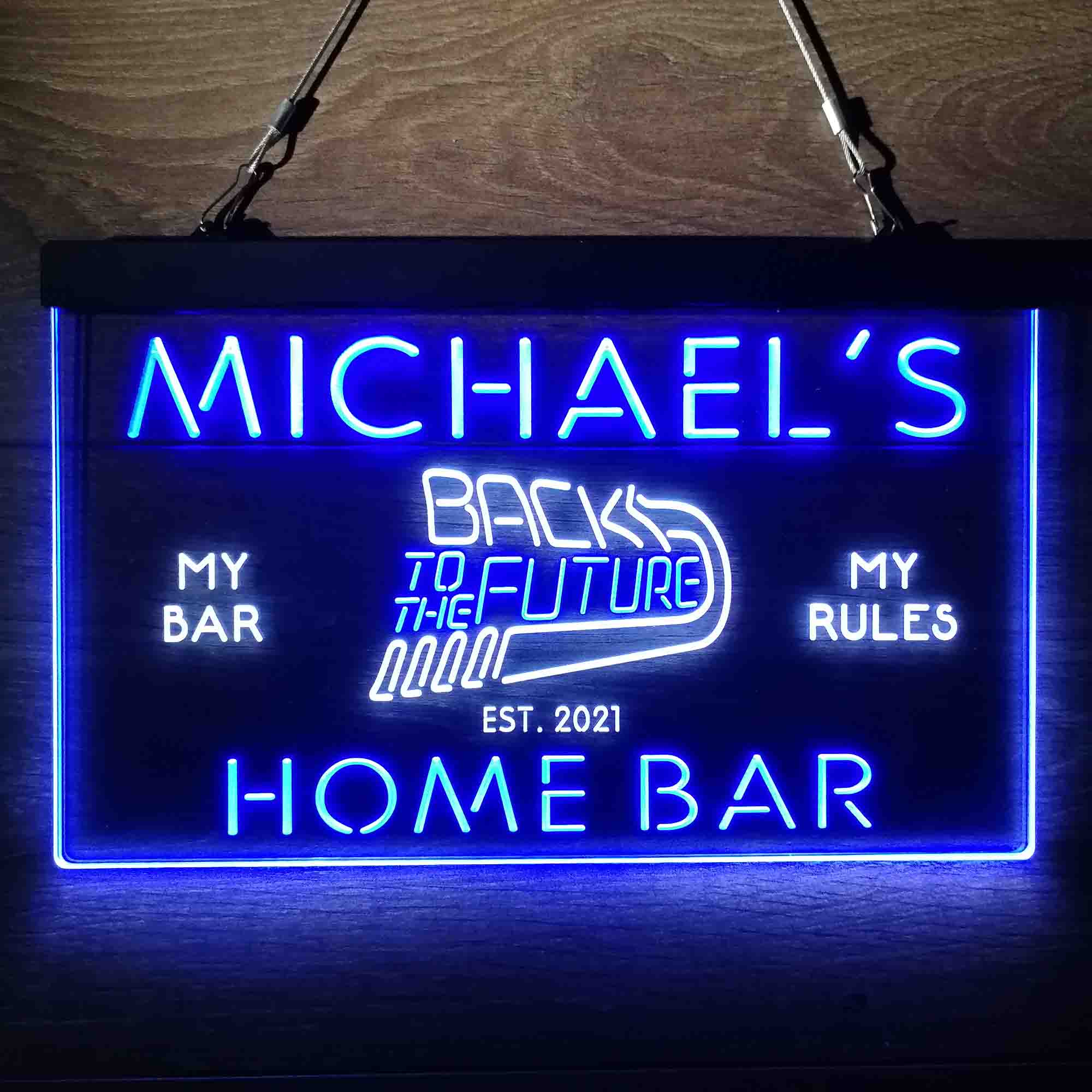 Custom Name Back to The Future Home Theater Home Bar Neon LED Sign