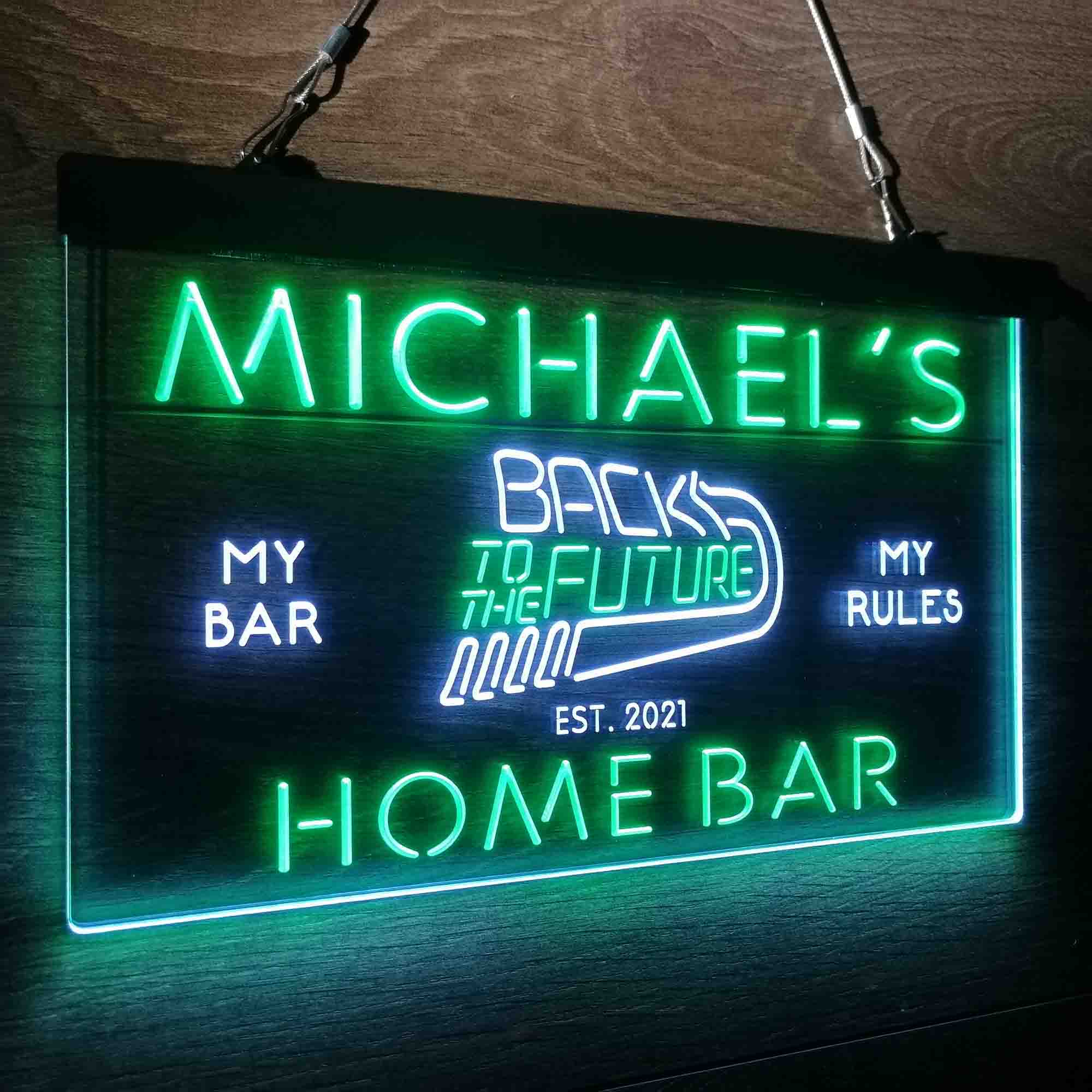 Custom Name Back to The Future Home Theater Home Bar Neon LED Sign