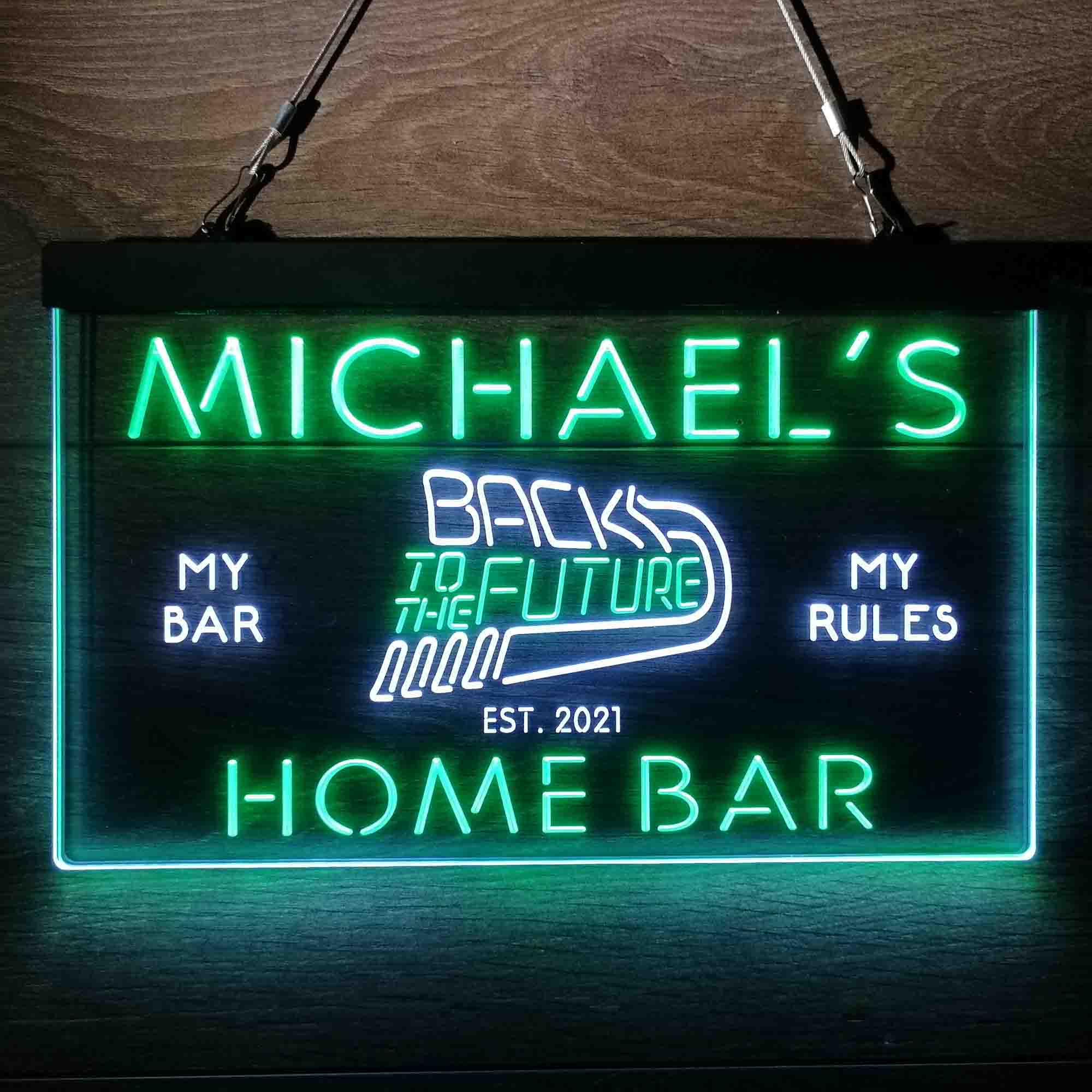 Custom Name Back to The Future Home Theater Home Bar Neon LED Sign