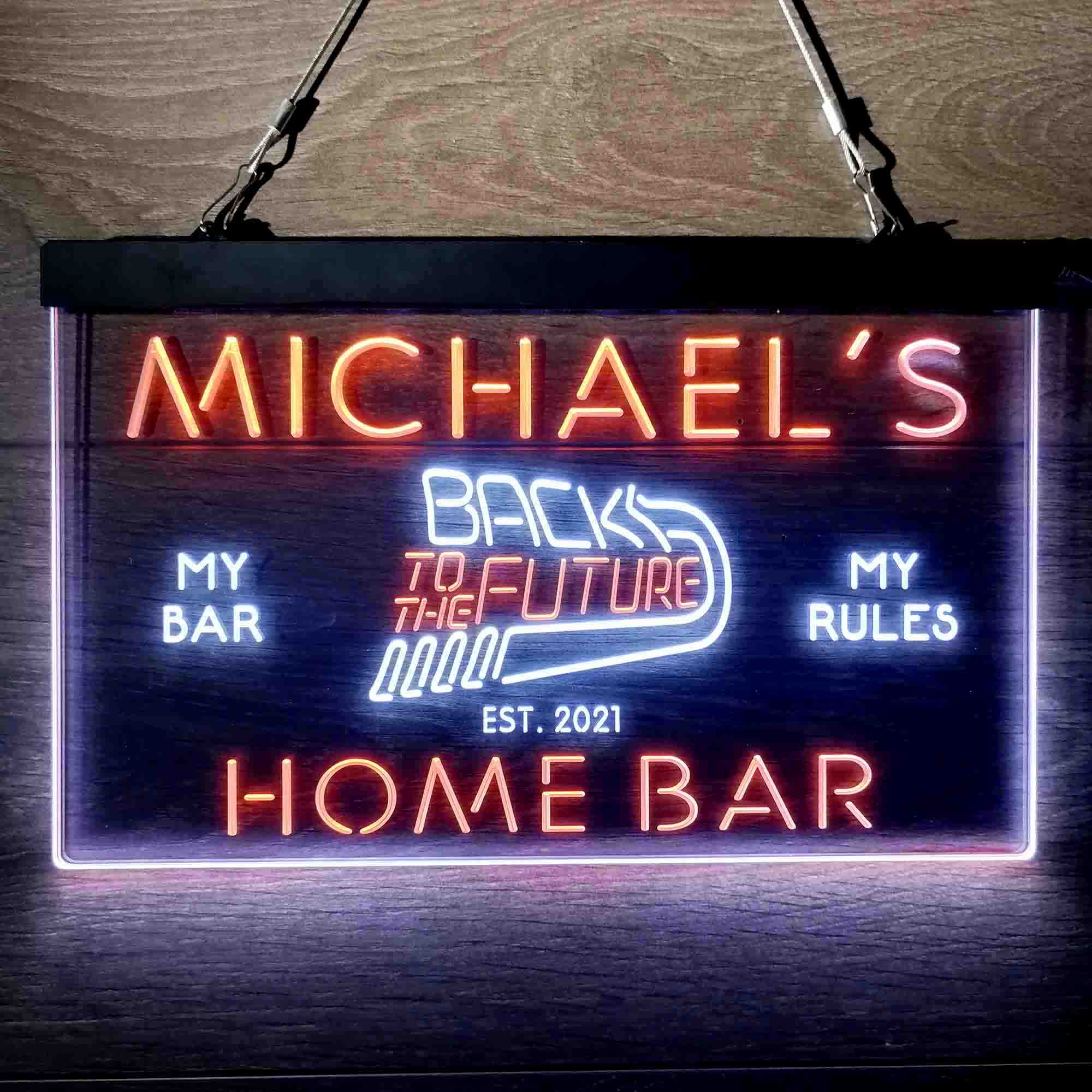 Custom Name Back to The Future Home Theater Home Bar Neon LED Sign