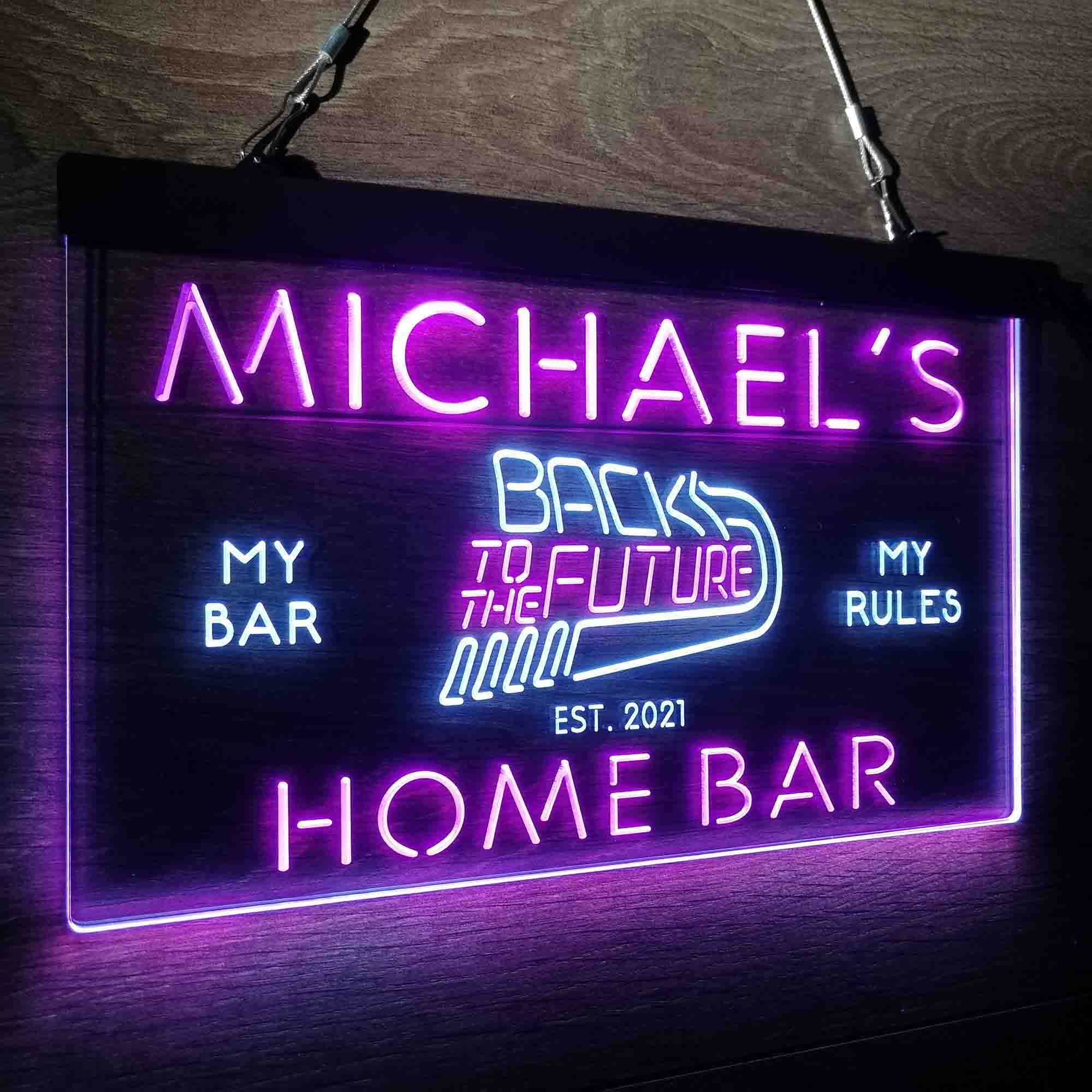 Custom Name Back to The Future Home Theater Home Bar Neon LED Sign