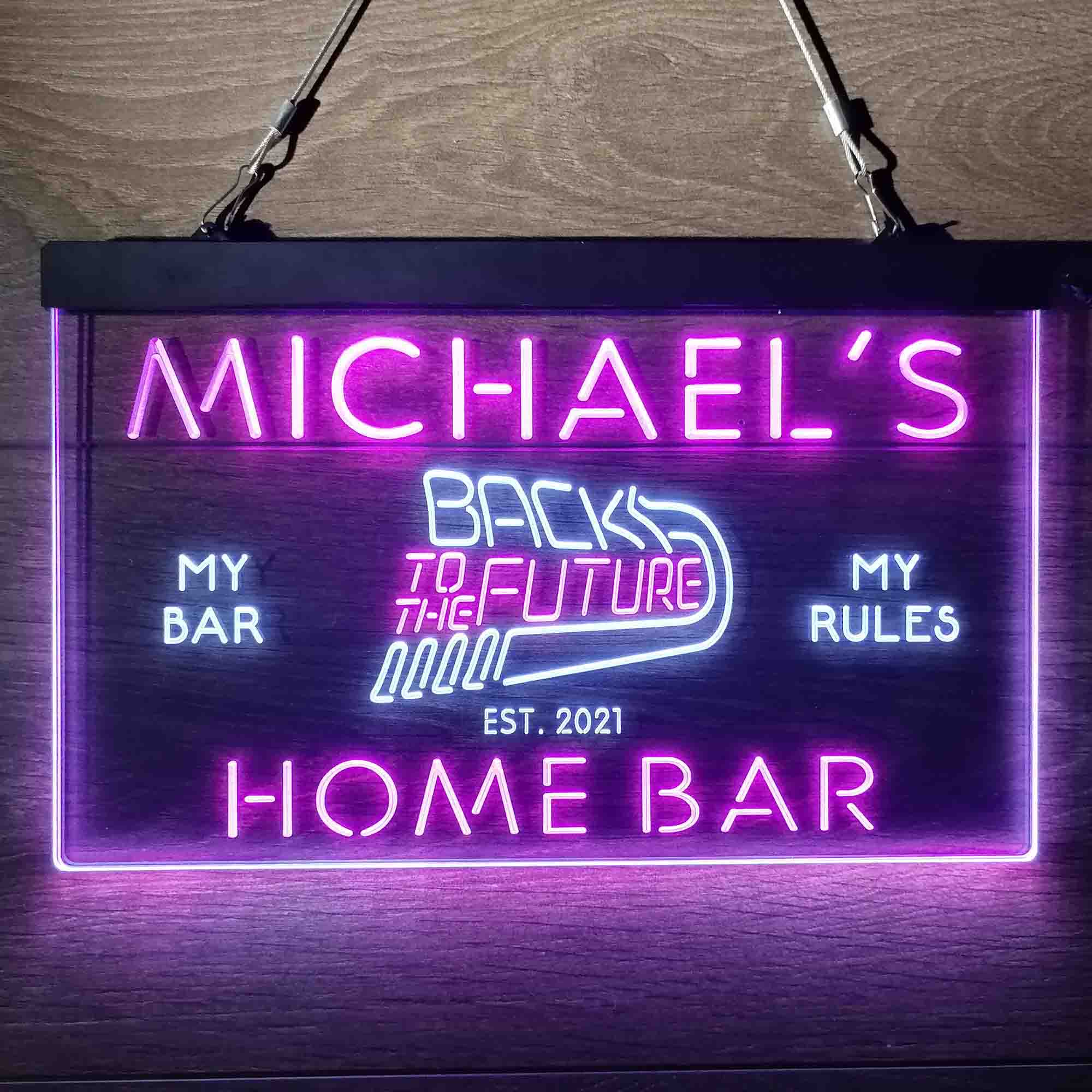 Custom Name Back to The Future Home Theater Home Bar Neon LED Sign