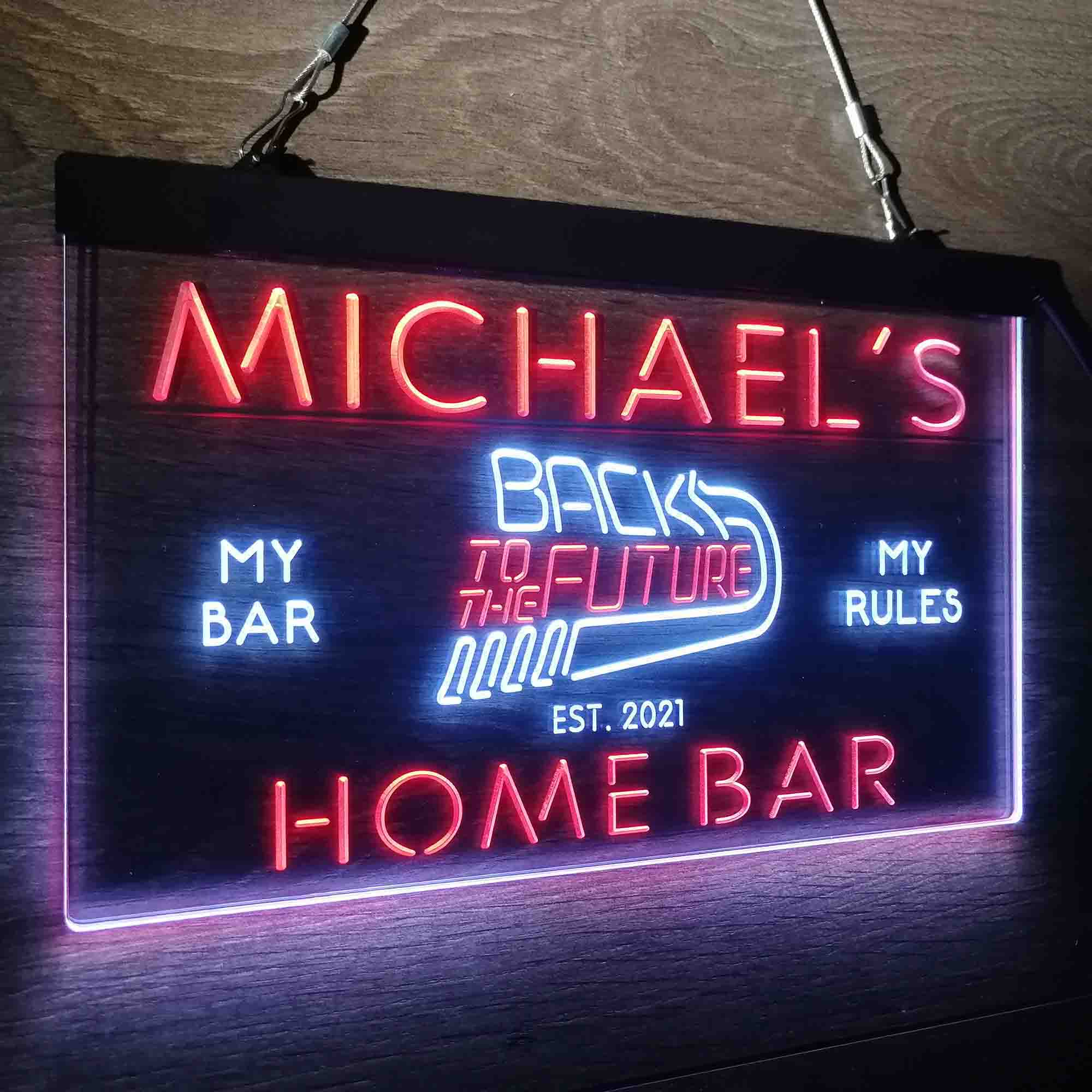 Custom Name Back to The Future Home Theater Home Bar Neon LED Sign