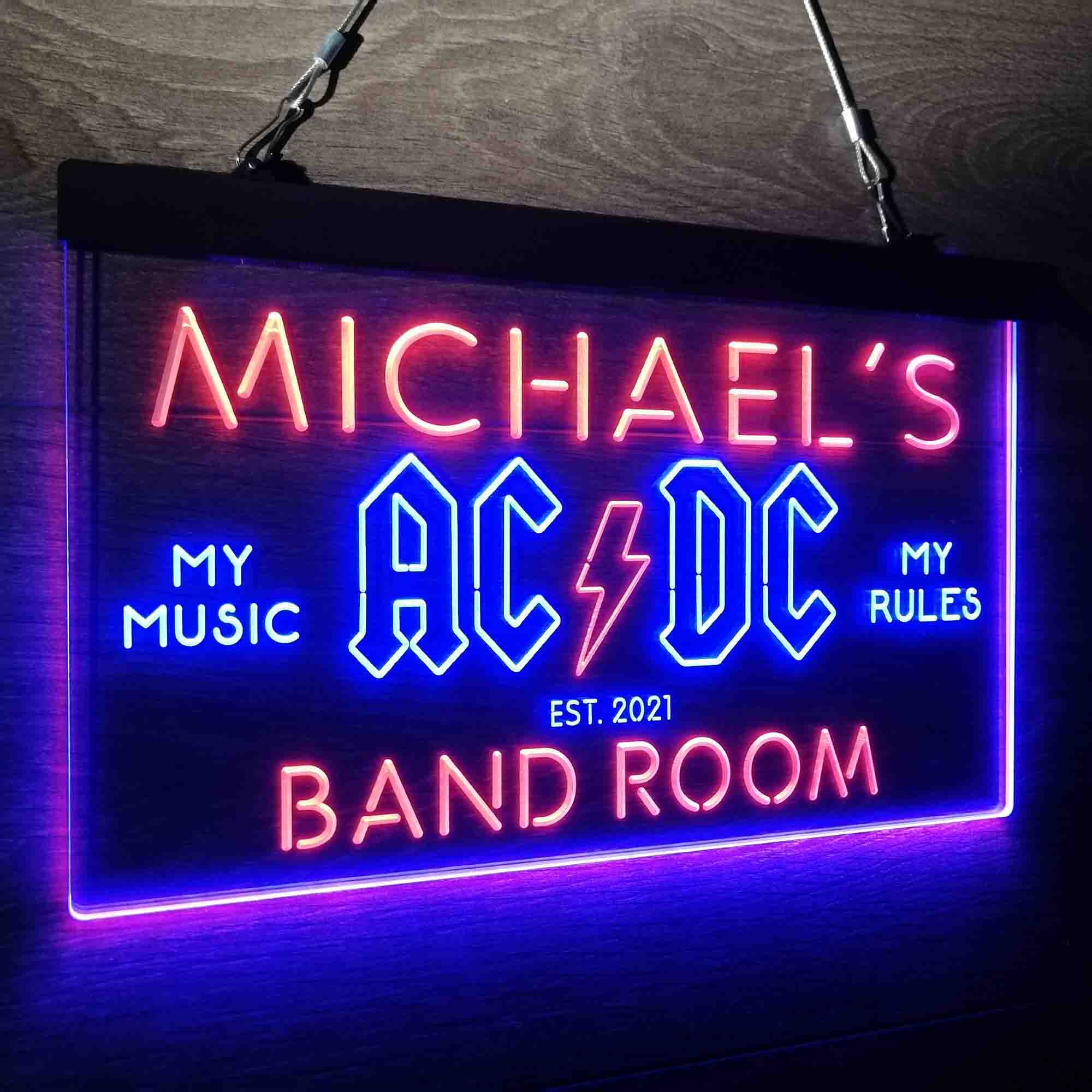 Custom Name ACDC Band Music Bar Club Home Bar Neon LED Sign
