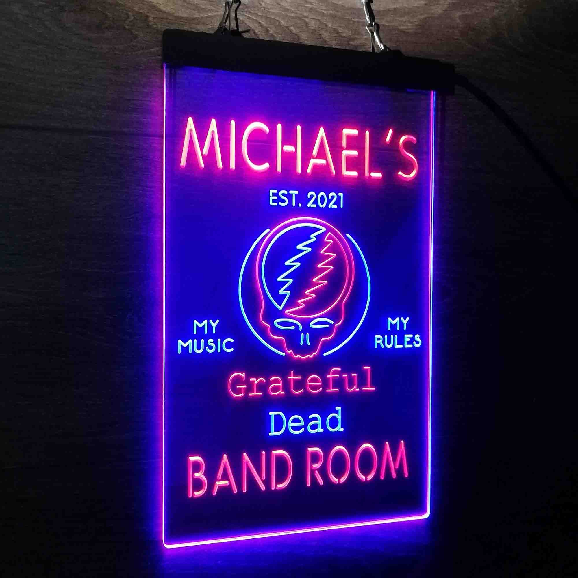 Custom Name Grateful Dead Bar Club Home Bar Neon LED Sign