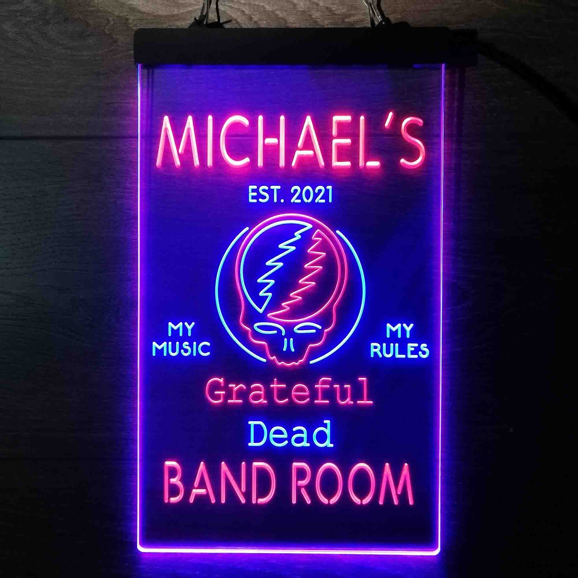 Custom Name Grateful Dead Bar Club Home Bar Neon LED Sign