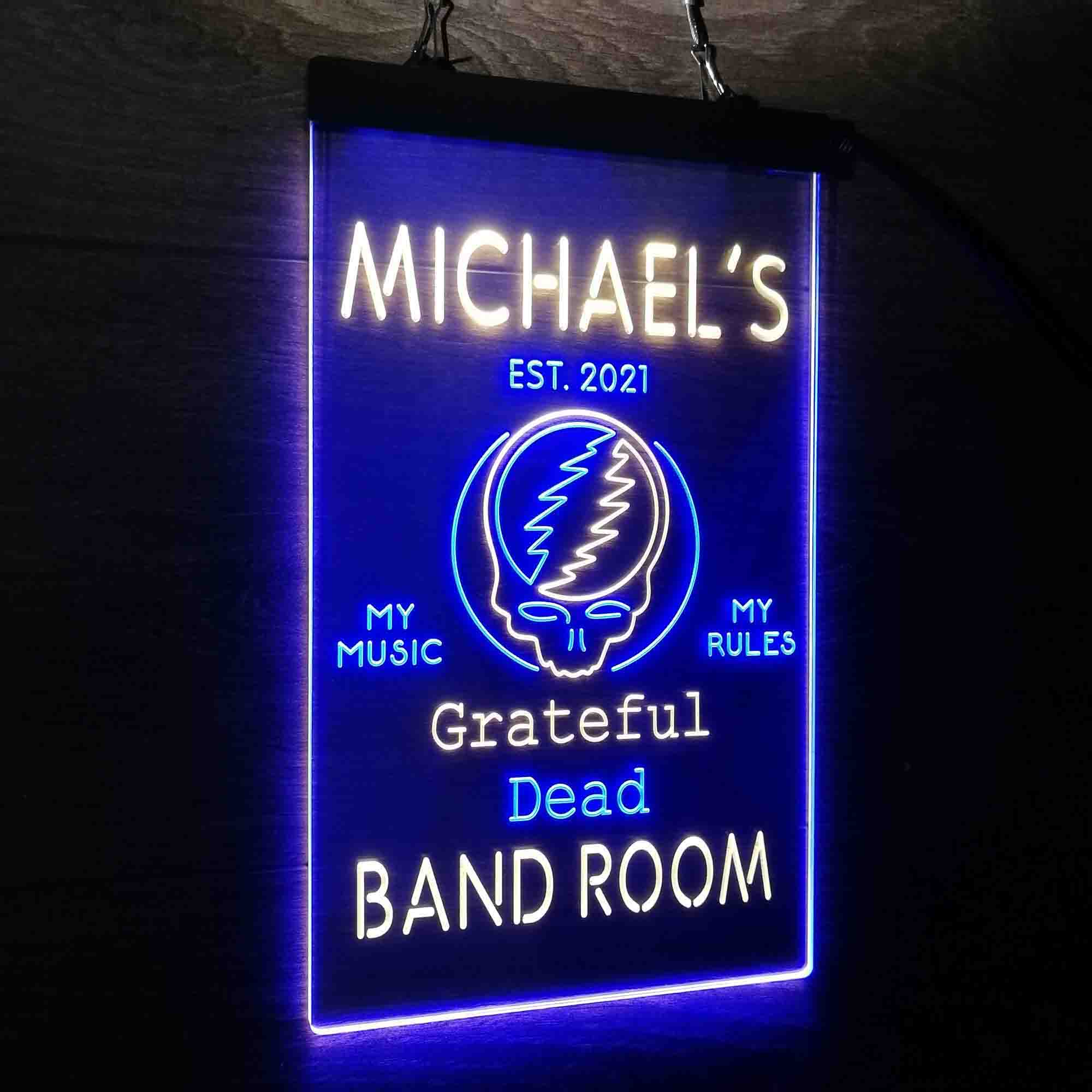 Custom Name Grateful Dead Bar Club Home Bar Neon LED Sign