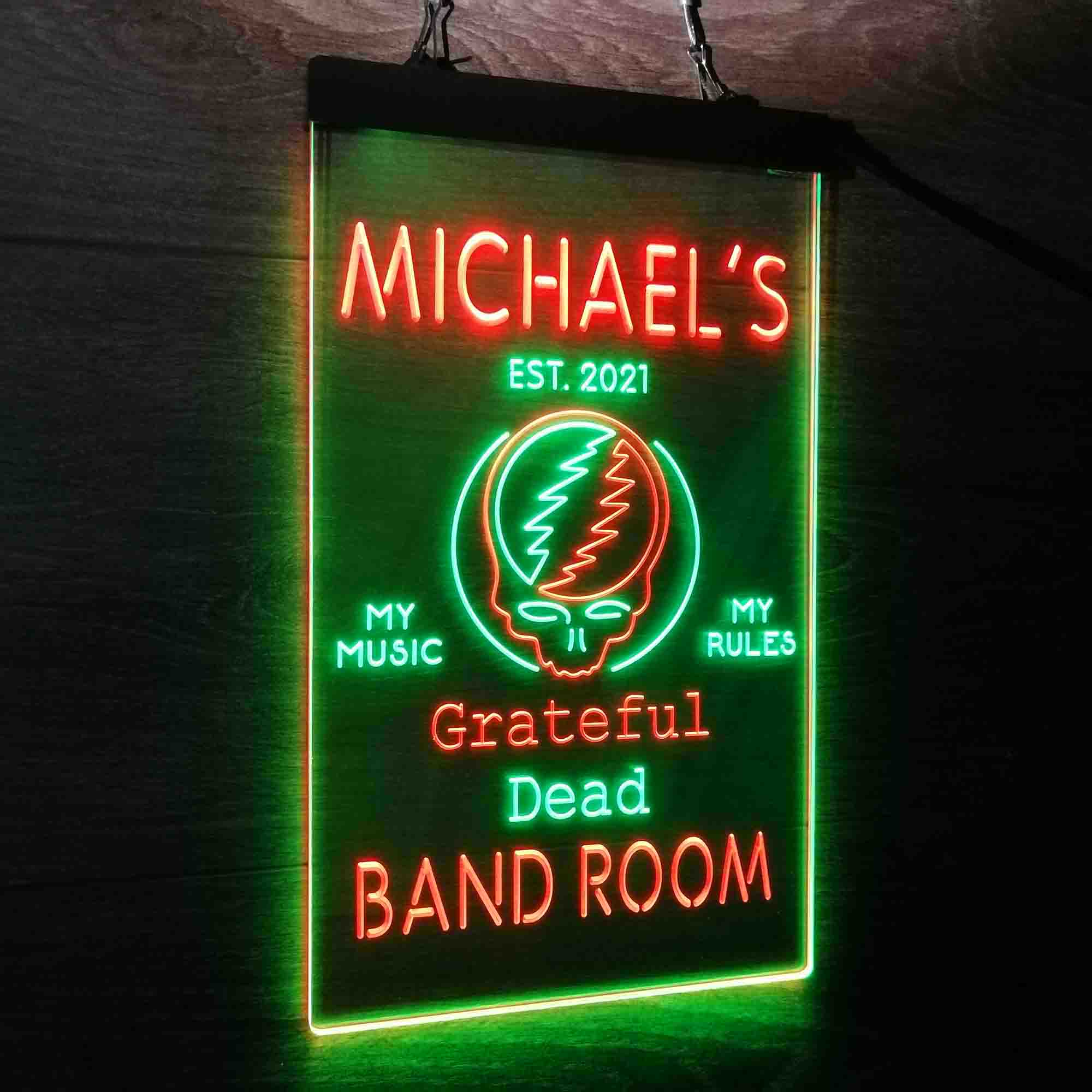 Custom Name Grateful Dead Bar Club Home Bar Neon LED Sign