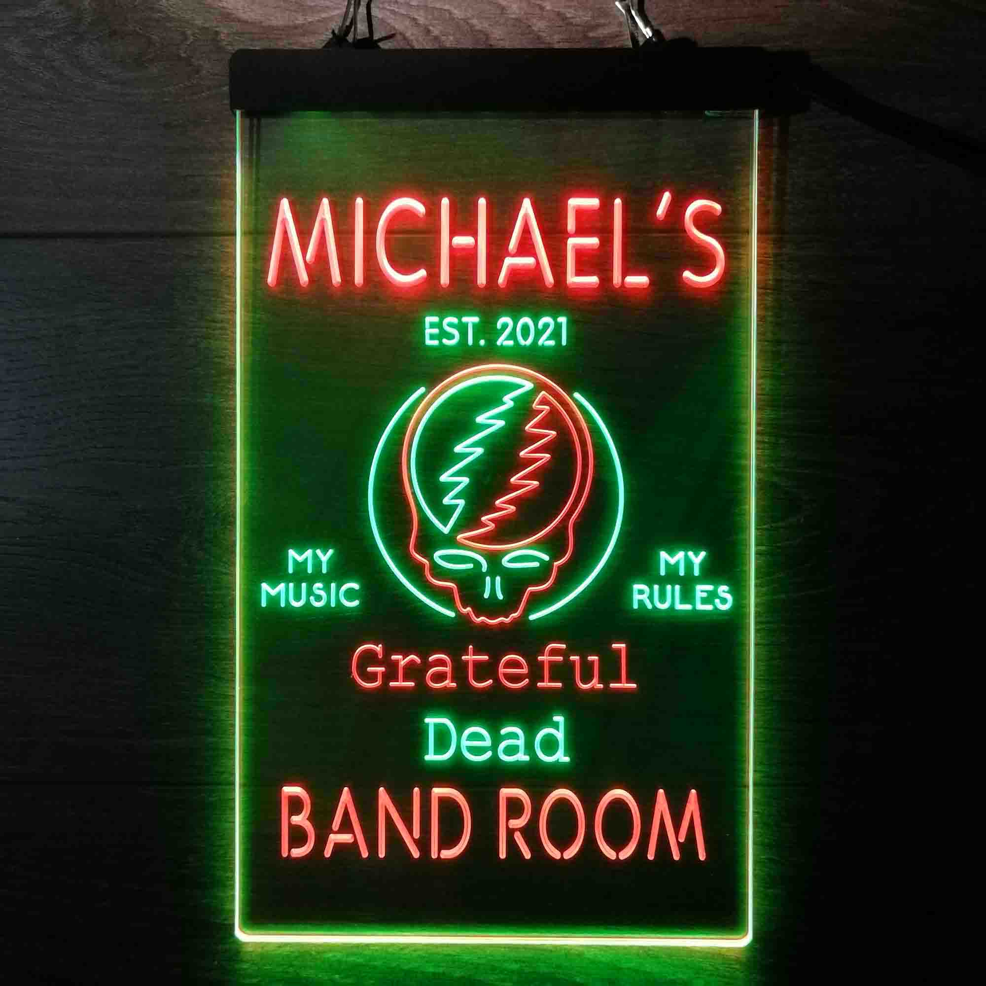 Custom Name Grateful Dead Bar Club Home Bar Neon LED Sign