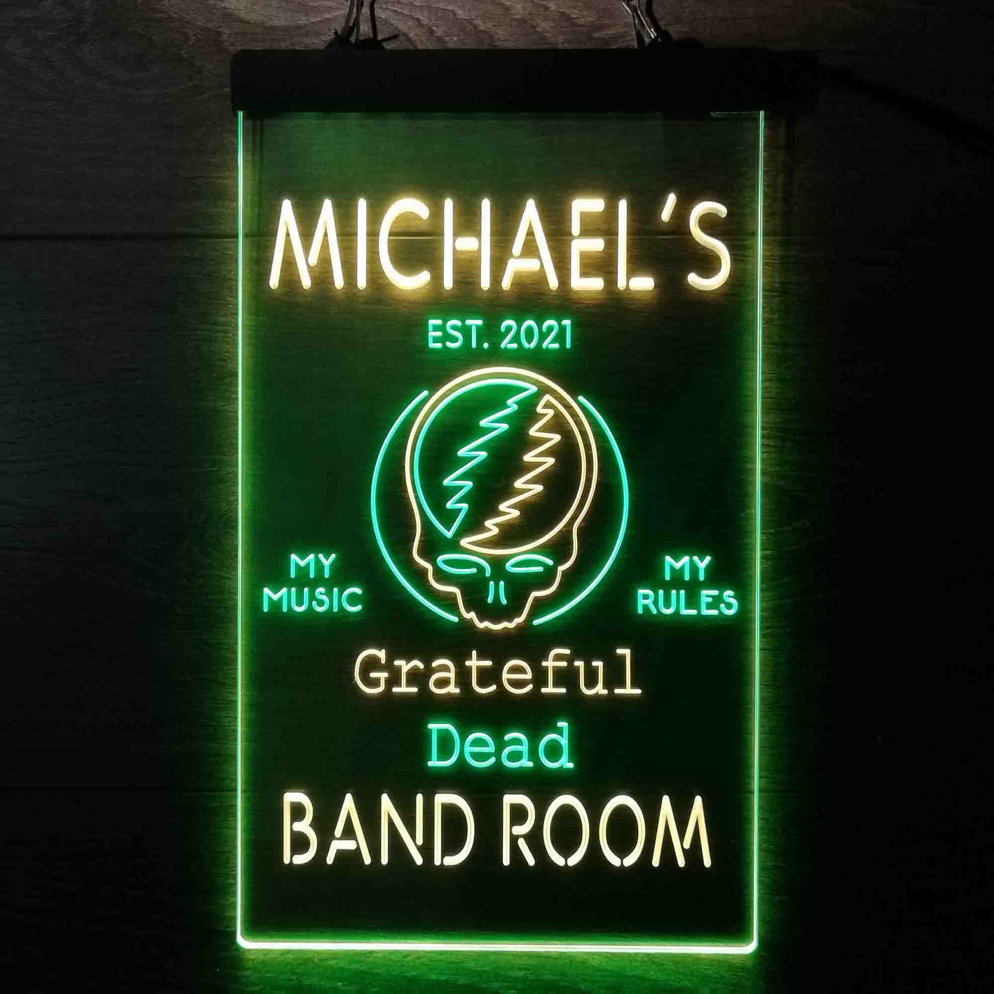 Custom Name Grateful Dead Bar Club Home Bar Neon LED Sign