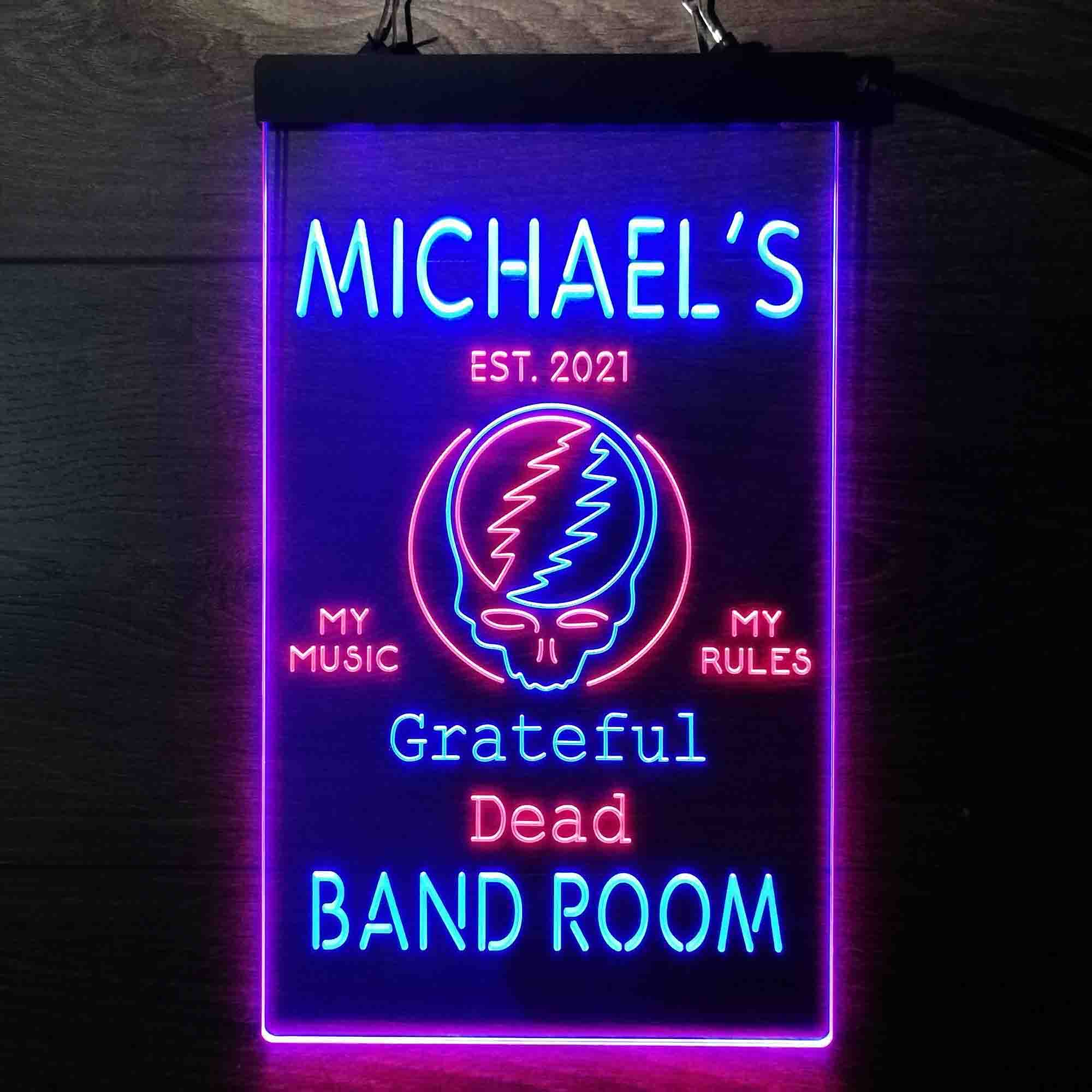 Custom Name Grateful Dead Bar Club Home Bar Neon LED Sign