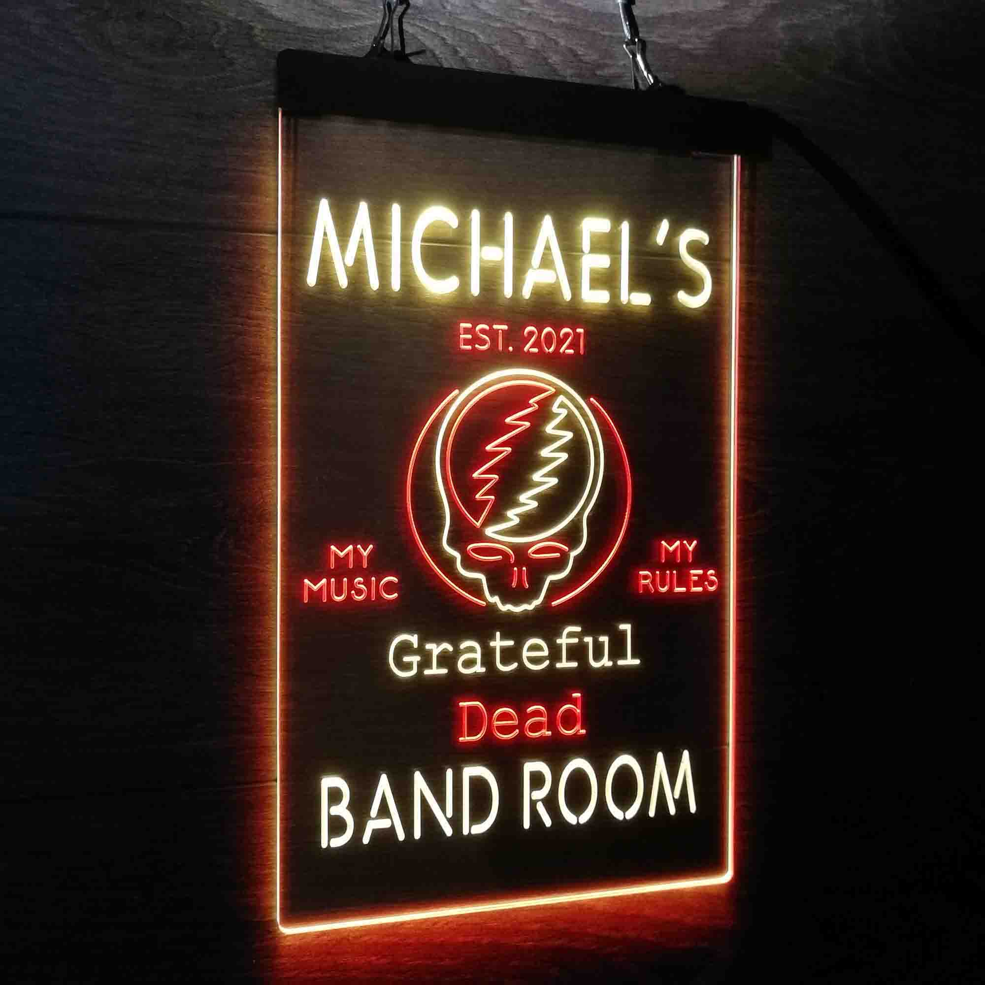 Custom Name Grateful Dead Bar Club Home Bar Neon LED Sign