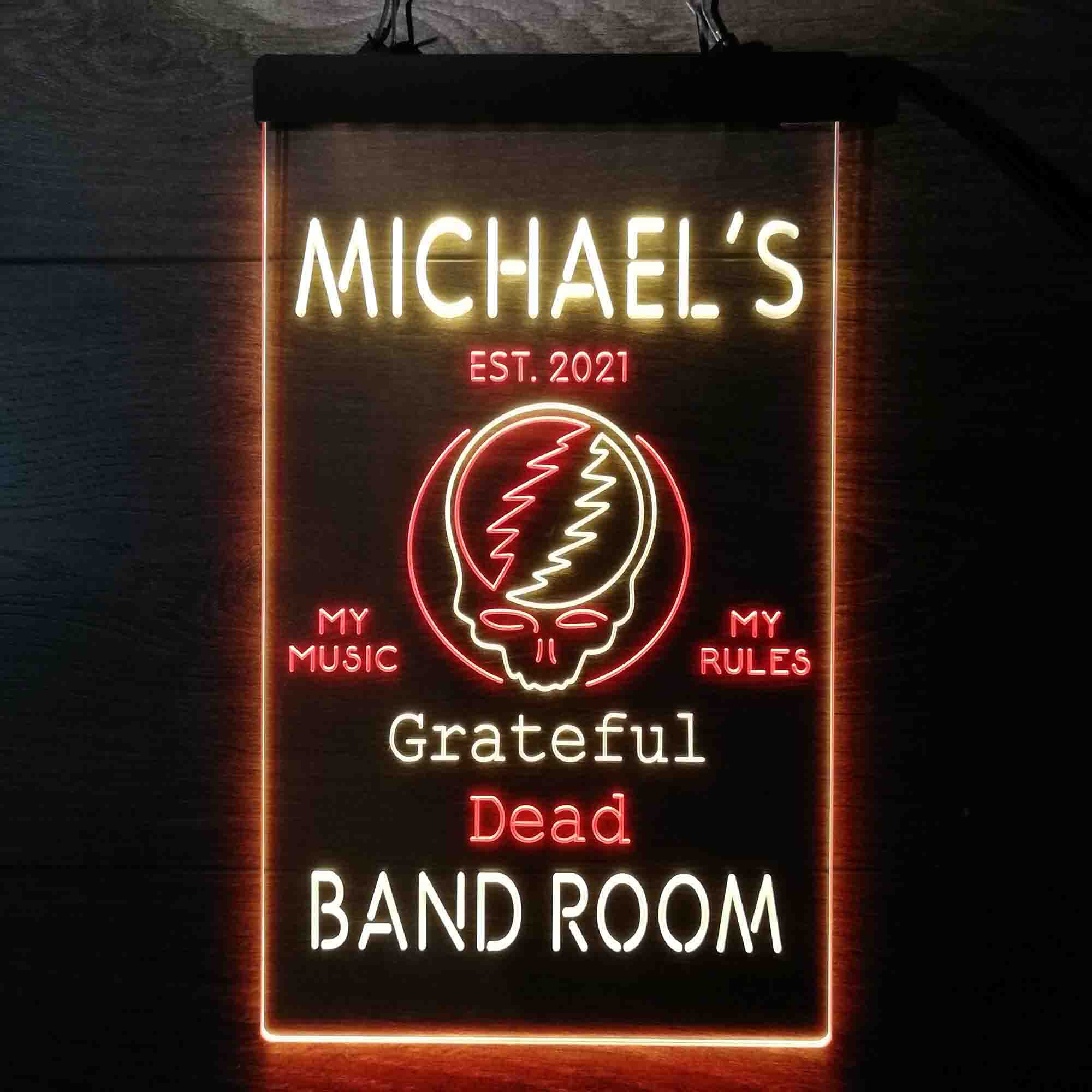 Custom Name Grateful Dead Bar Club Home Bar Neon LED Sign