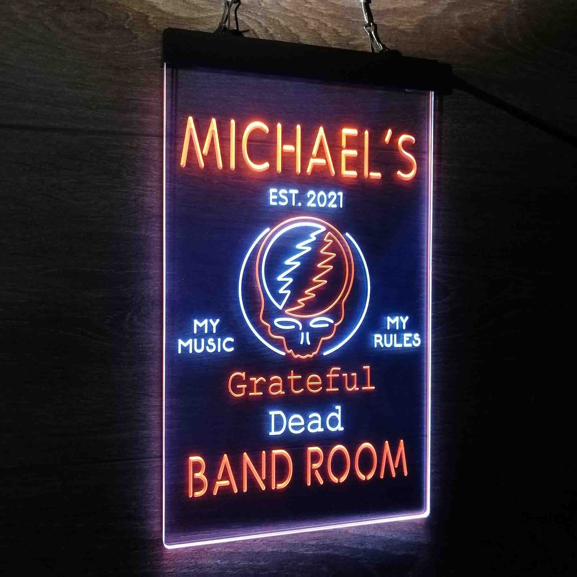 Custom Name Grateful Dead Bar Club Home Bar Neon LED Sign