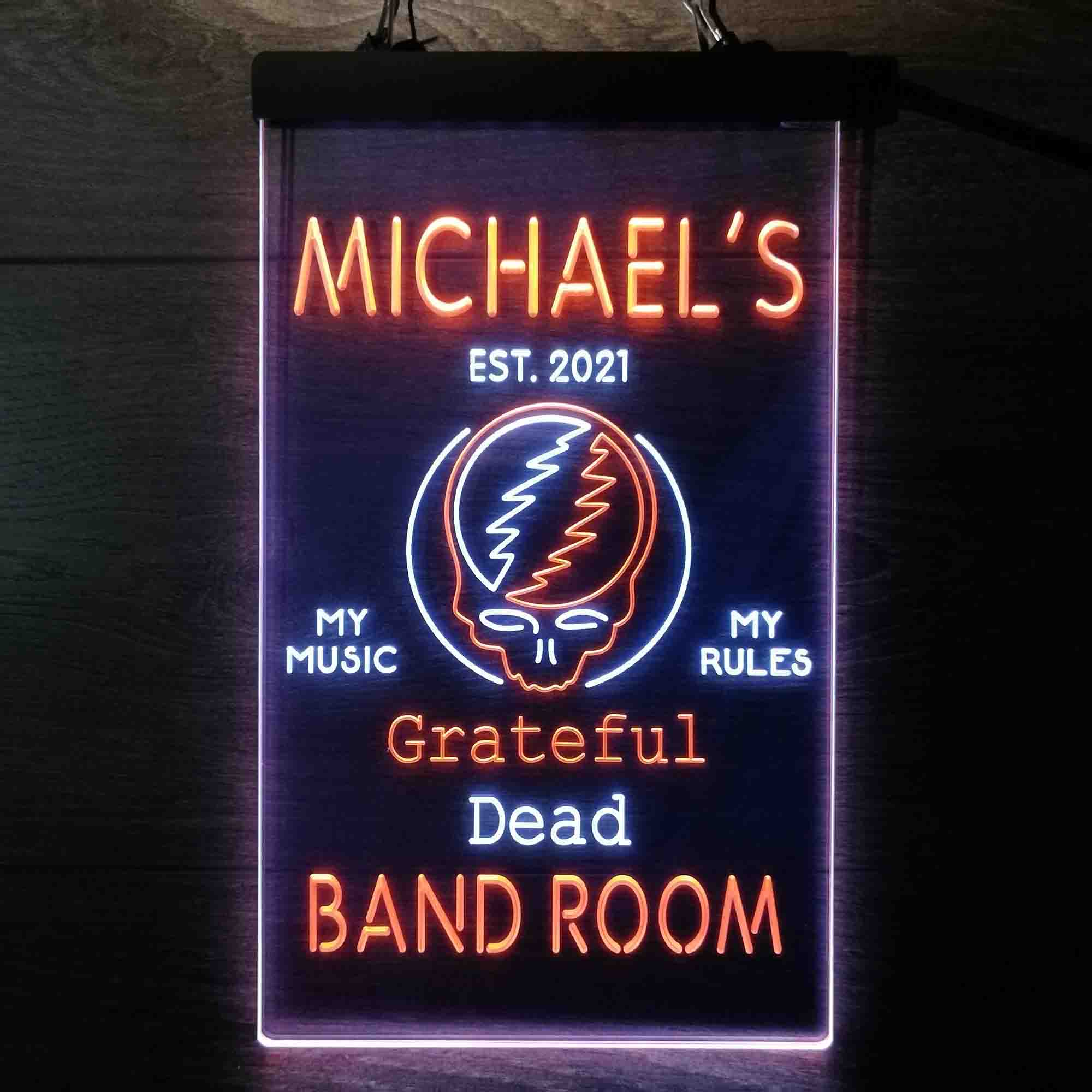 Custom Name Grateful Dead Bar Club Home Bar Neon LED Sign